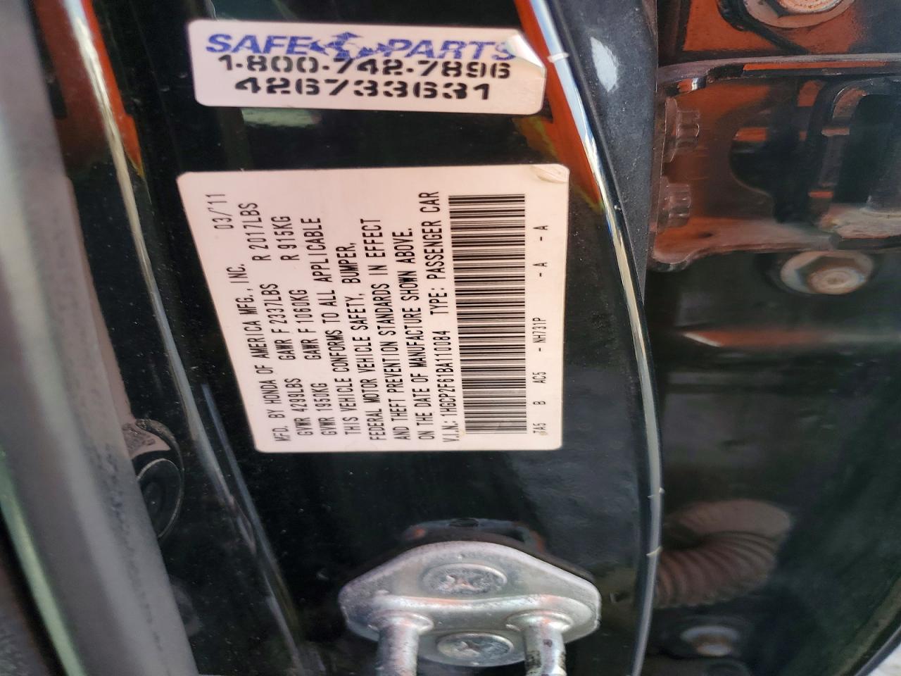 2011 Honda Accord Se Black vin: 1HGCP2F61BA110084