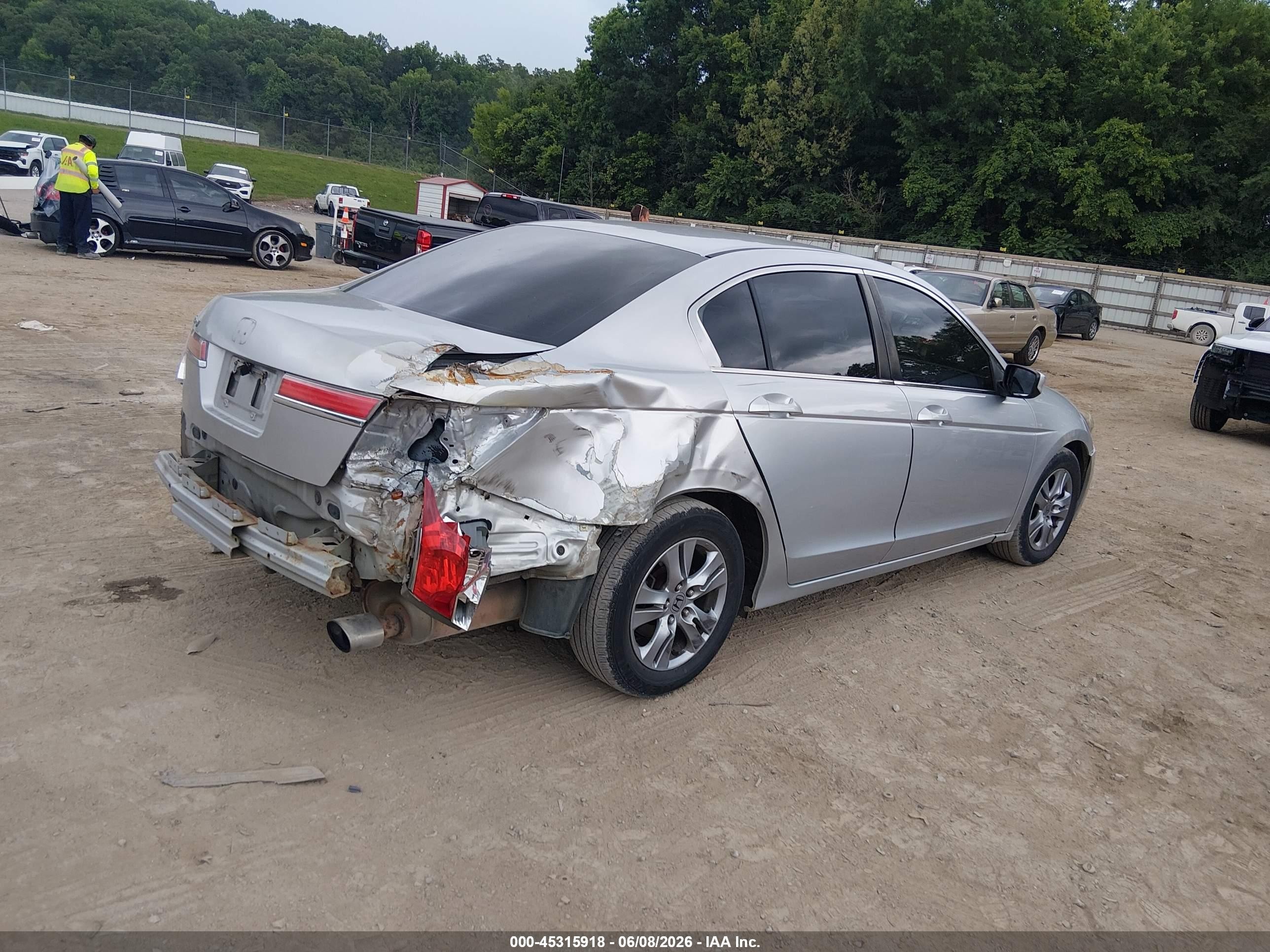 2012 Honda Accord 2.4 Se Silver vin: 1HGCP2F61CA037753