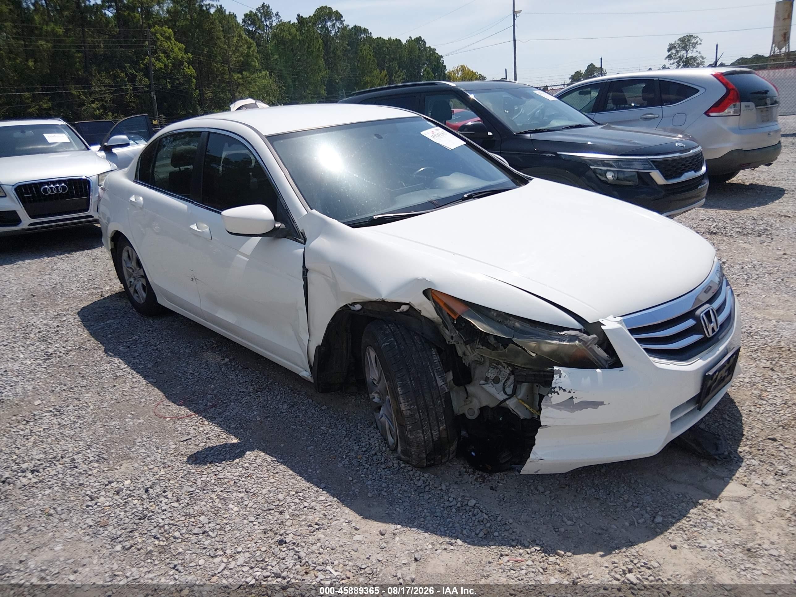 2012 Honda Accord 2.4 Se White vin: 1HGCP2F61CA040183