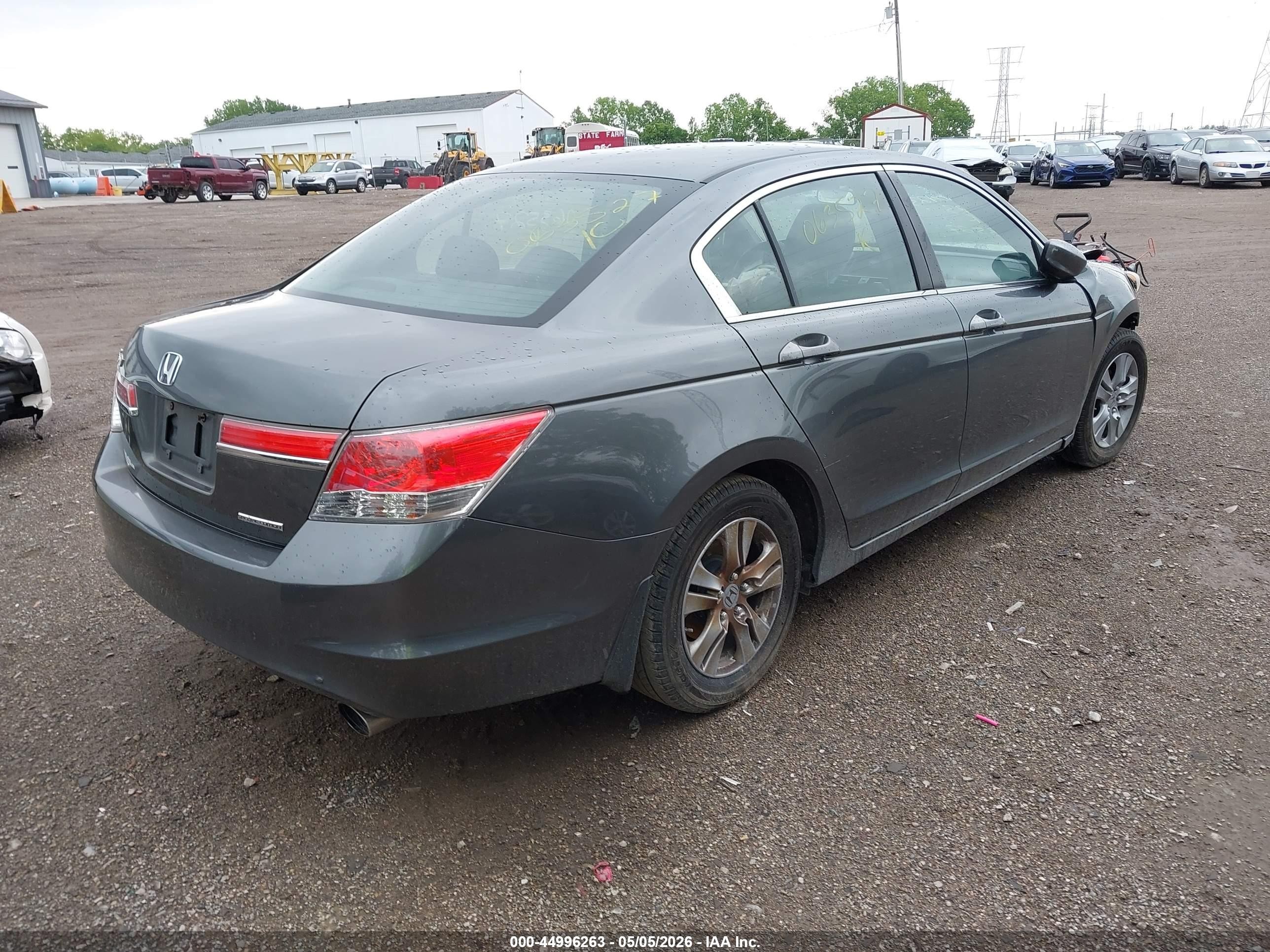 2012 Honda Accord 2.4 Se Gray vin: 1HGCP2F61CA063527