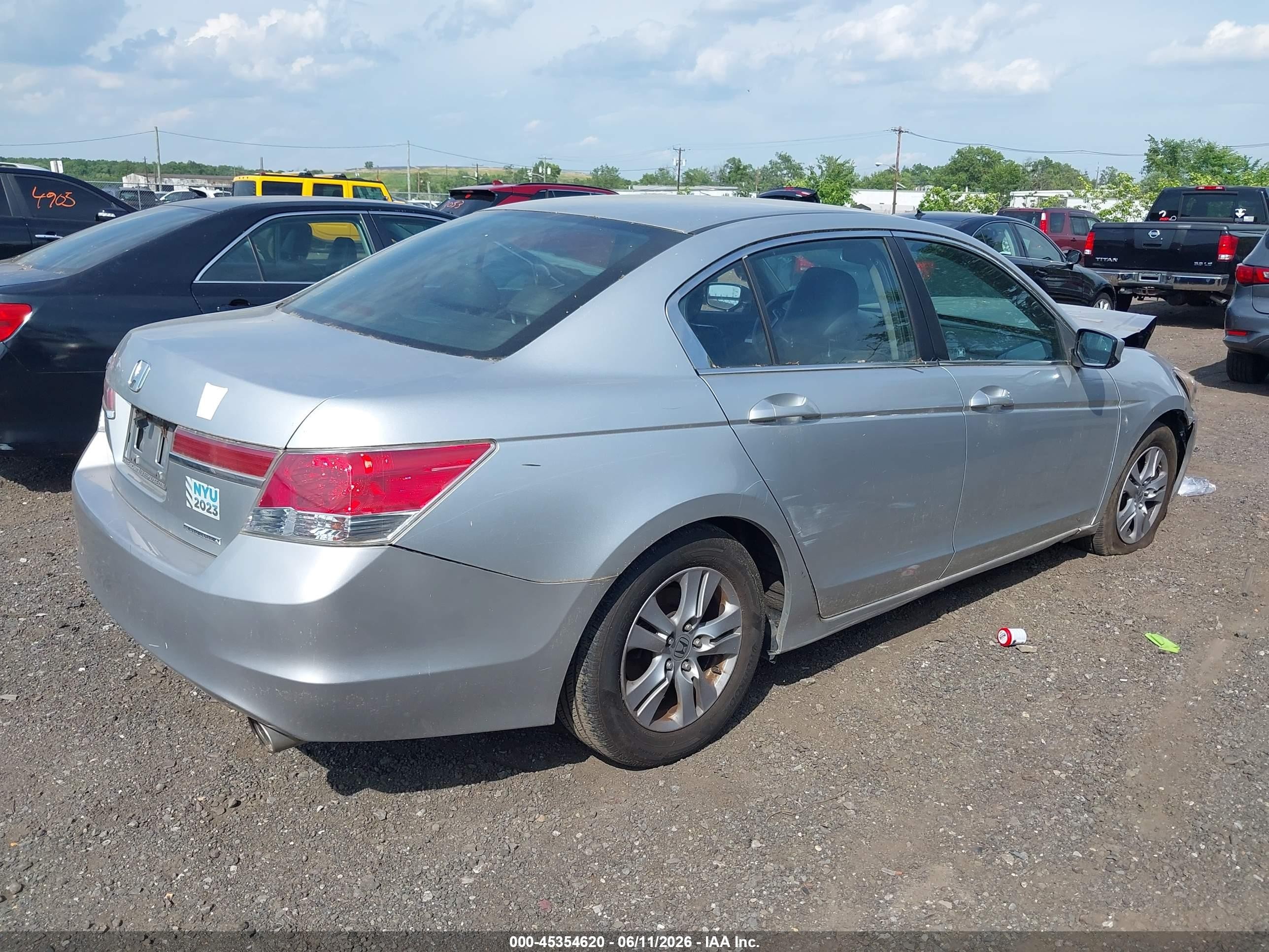 2012 Honda Accord 2.4 Se Silver vin: 1HGCP2F61CA113813