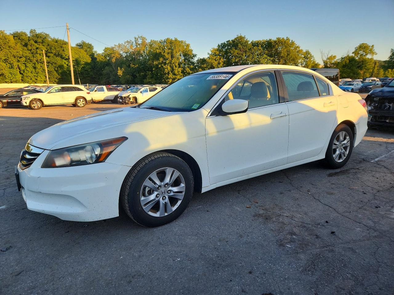 2012 Honda Accord Se Белый vin: 1HGCP2F61CA116033