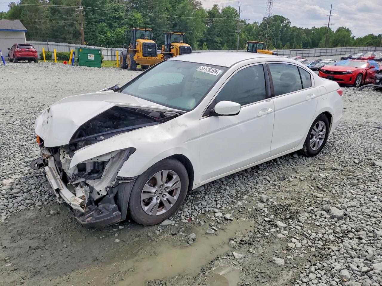 2012 Hond Accord White vin: 1HGCP2F61CA131552