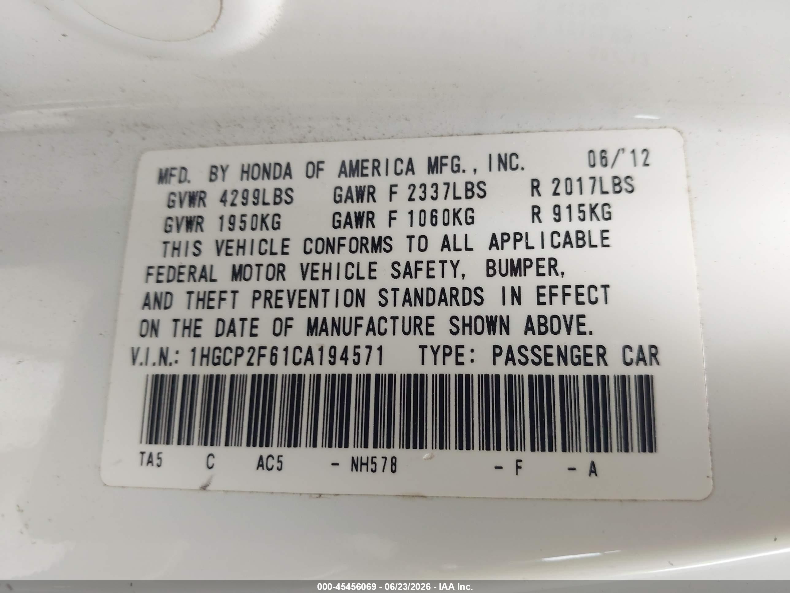 2012 Honda Accord 2.4 Se White vin: 1HGCP2F61CA194571
