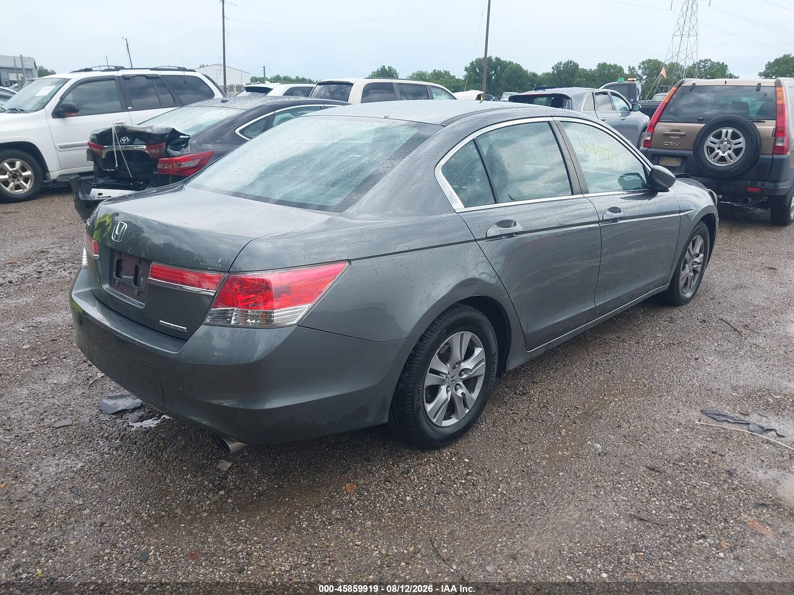 2012 Honda Accord 2.4 Se Gray vin: 1HGCP2F61CA209568