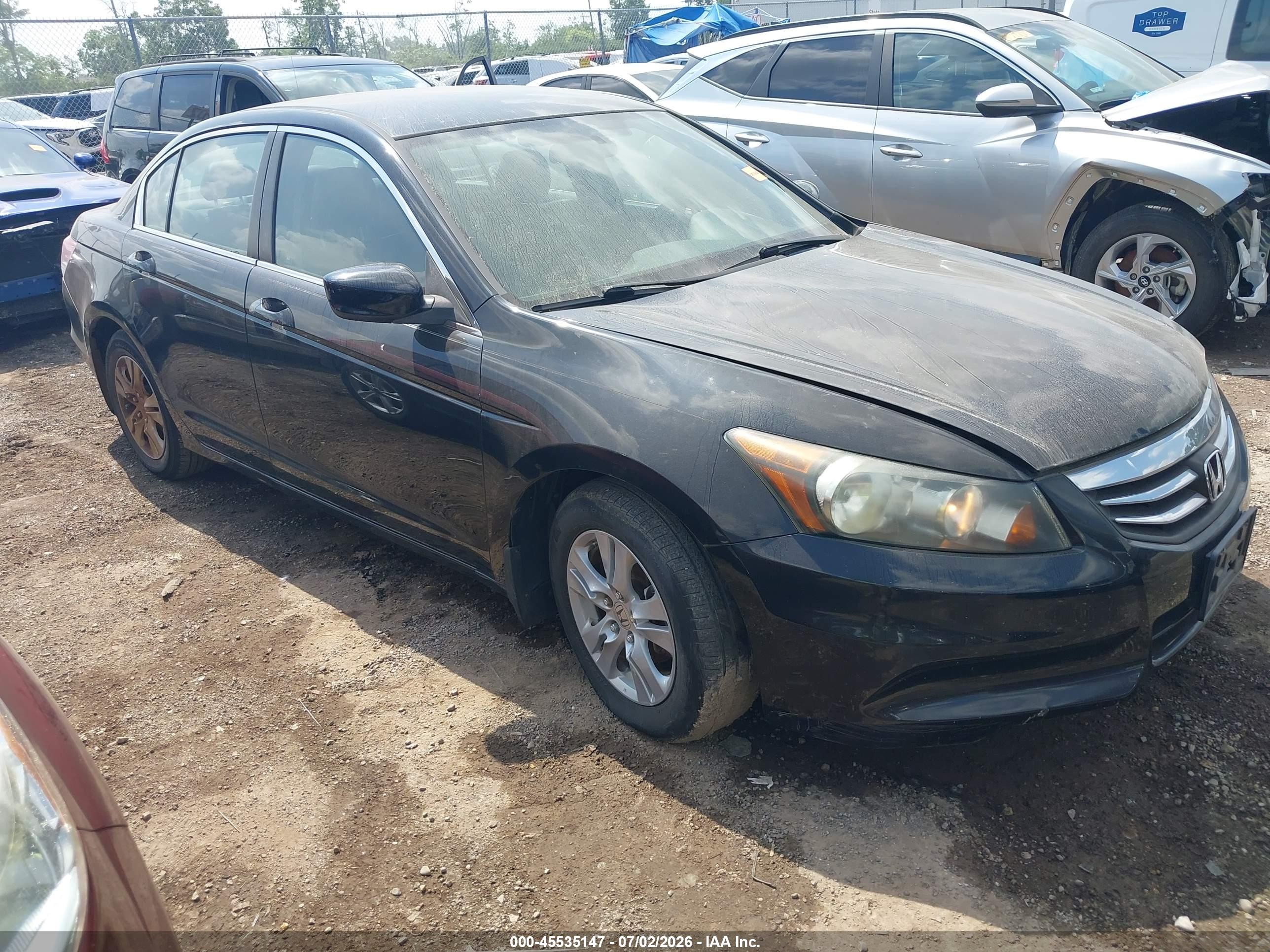 2011 Honda Accord 2.4 Se Black vin: 1HGCP2F62BA034648