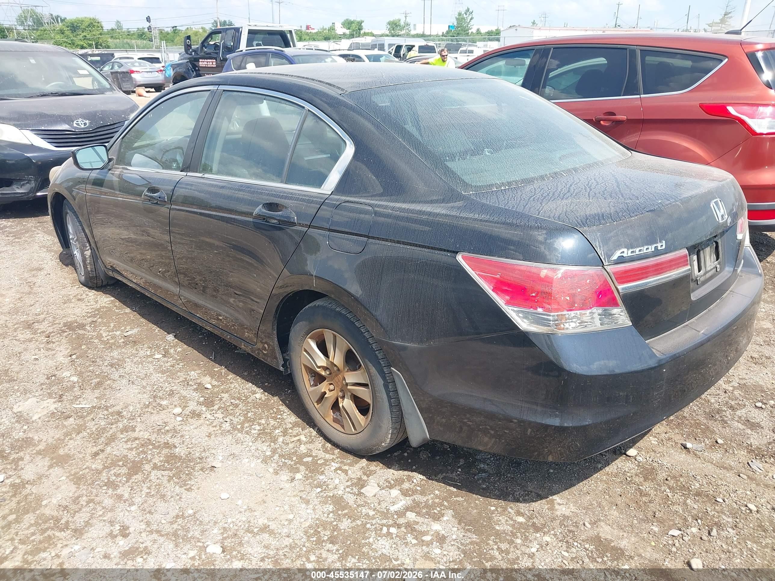 2011 Honda Accord 2.4 Se Black vin: 1HGCP2F62BA034648
