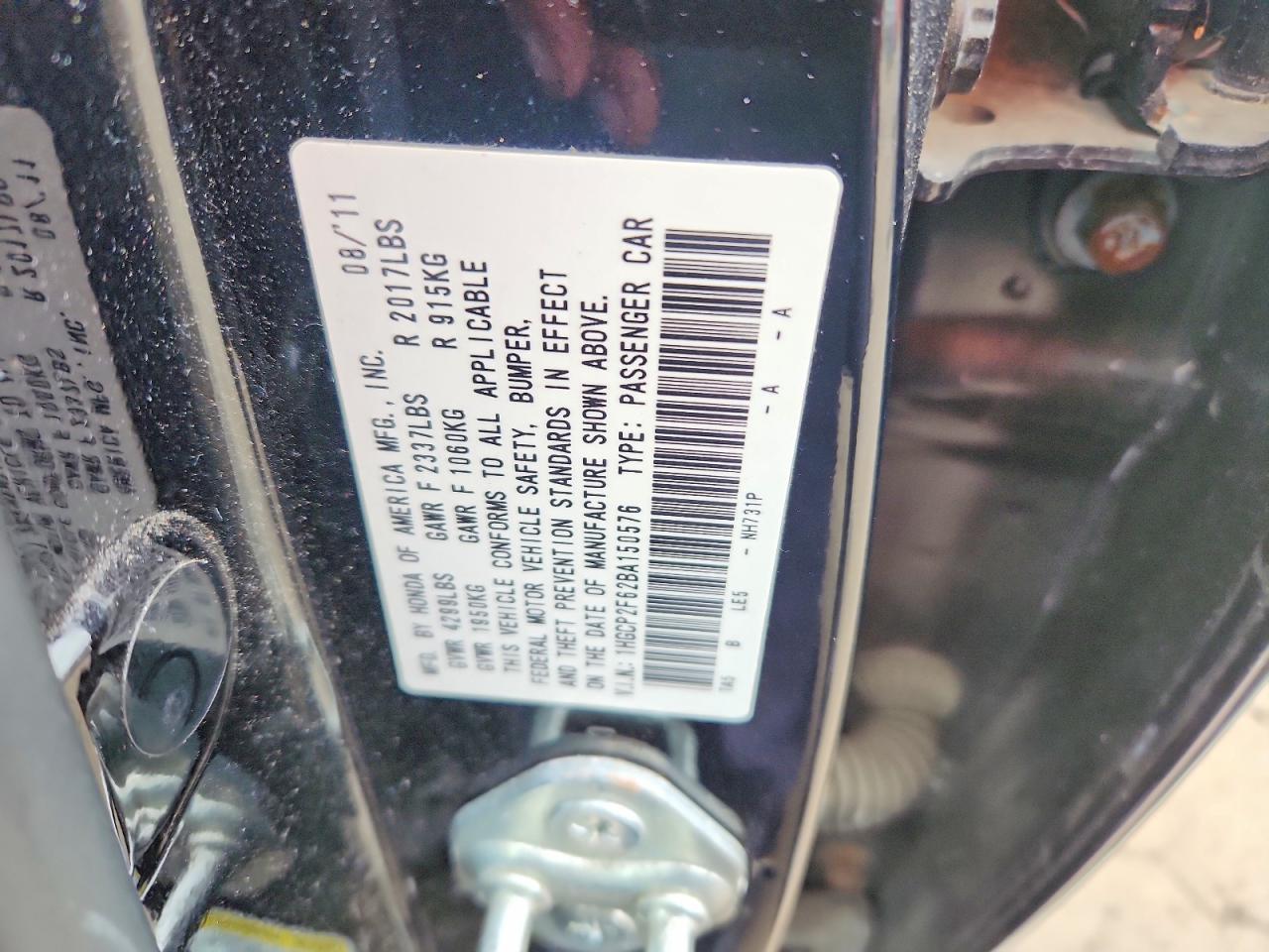 2011 Honda Accord Se Black vin: 1HGCP2F62BA150576