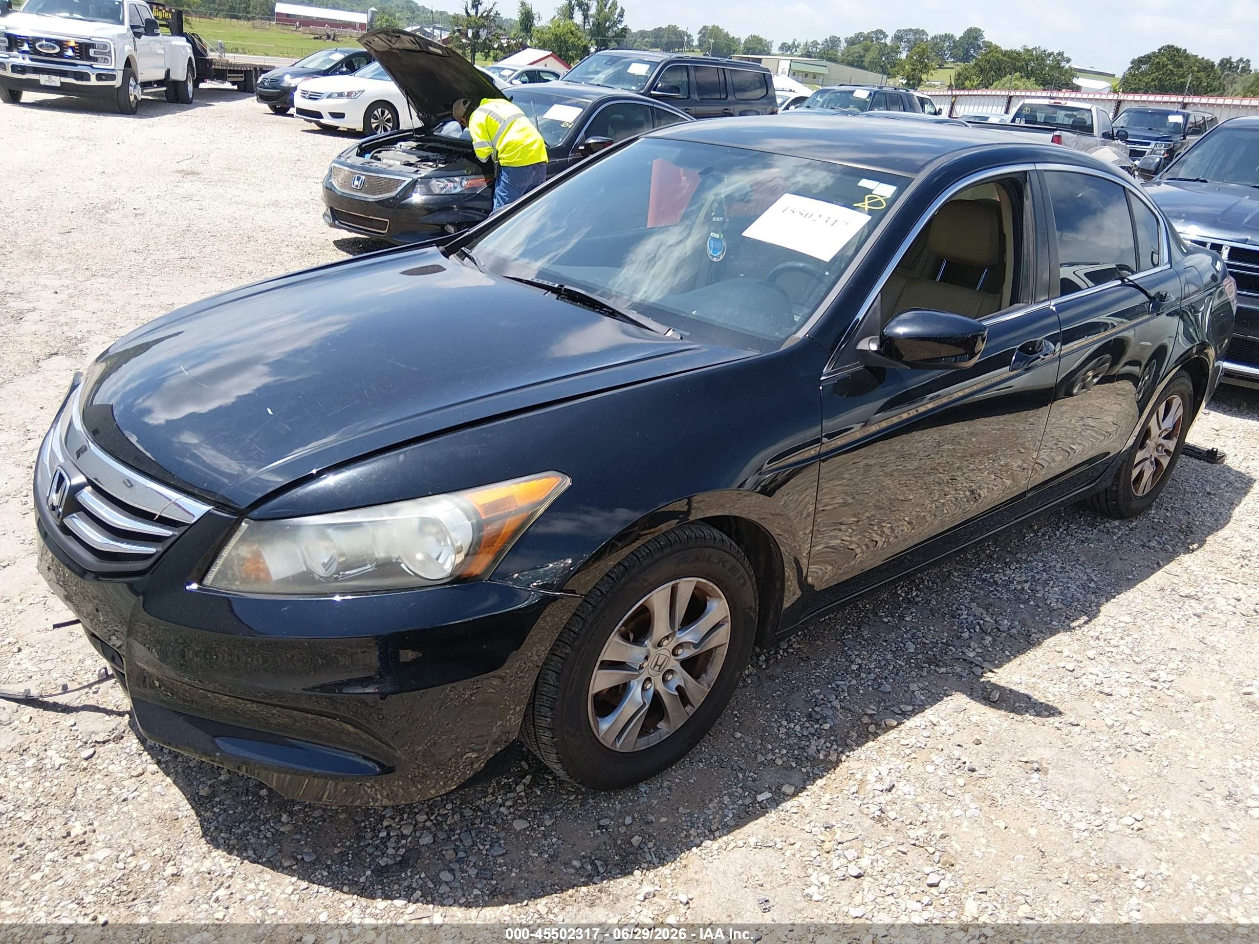 2011 Honda Accord 2.4 Se Black vin: 1HGCP2F62BA155938