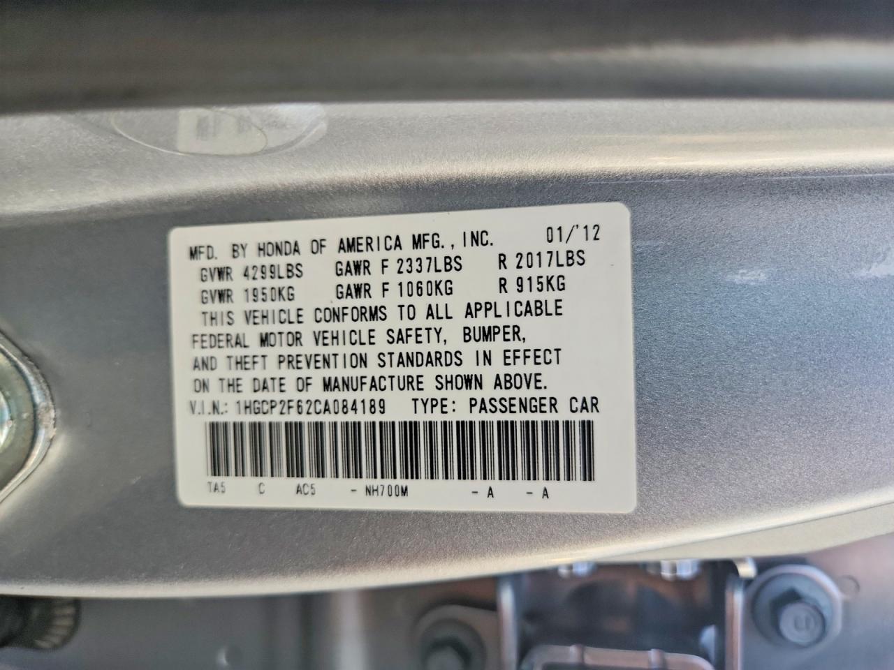 2012 Honda Accord Se Silver vin: 1HGCP2F62CA084189