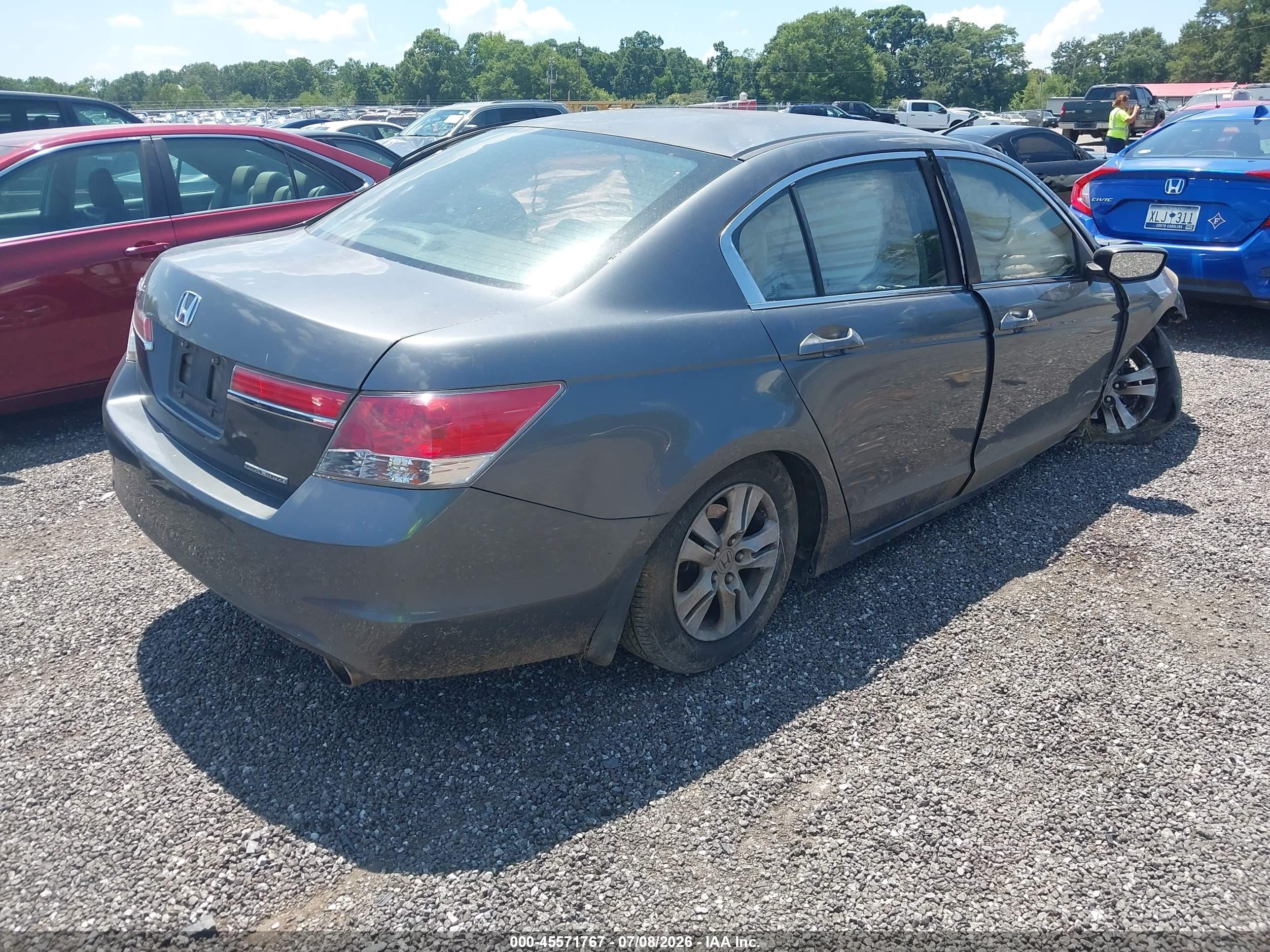 2012 Honda Accord 2.4 Se Gray vin: 1HGCP2F62CA093944