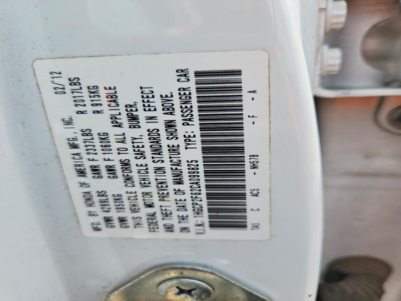 2012 Honda Accord Se White vin: 1HGCP2F62CA099825