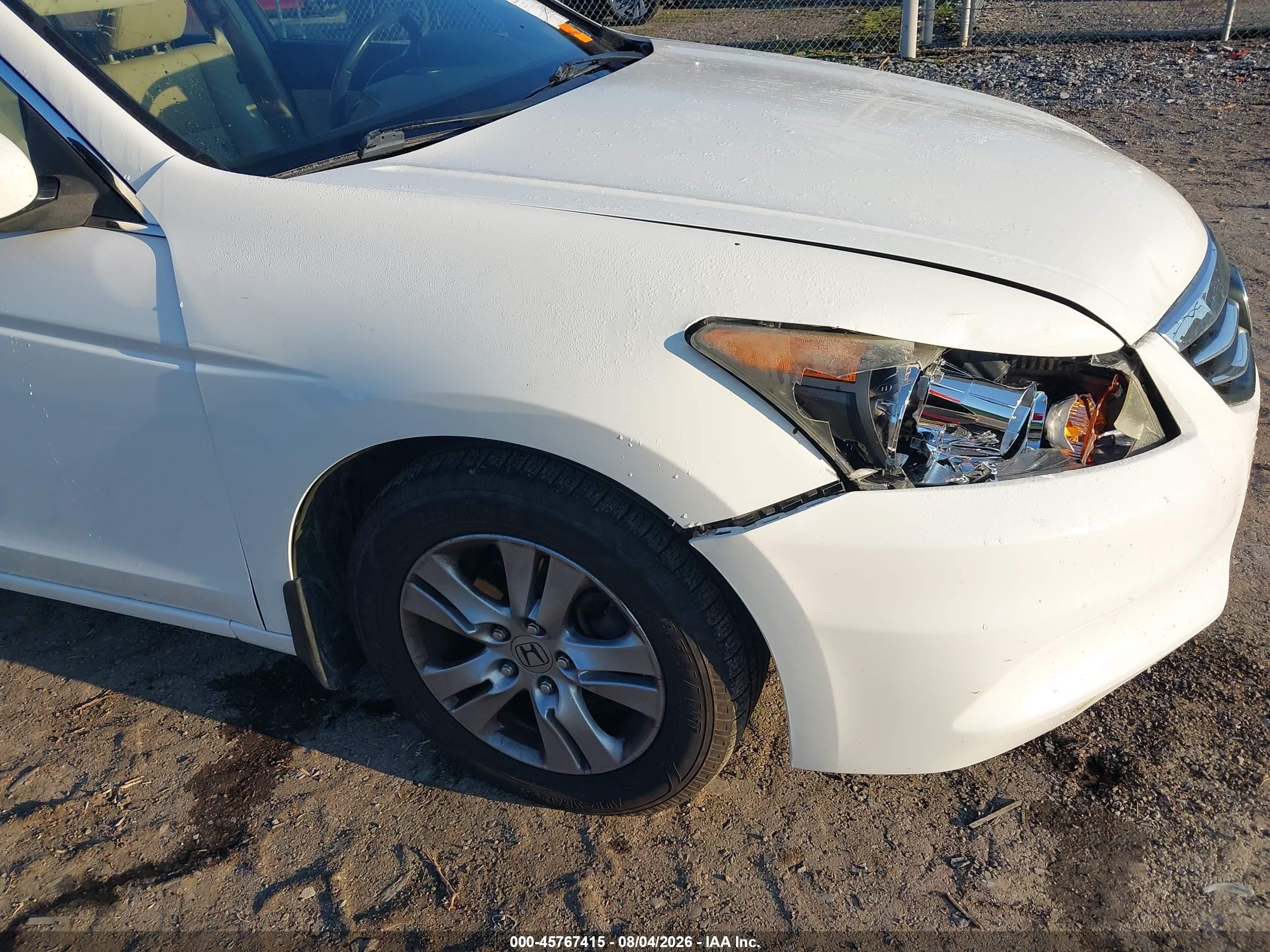 2012 Honda Accord 2.4 Se Белый vin: 1HGCP2F62CA171199