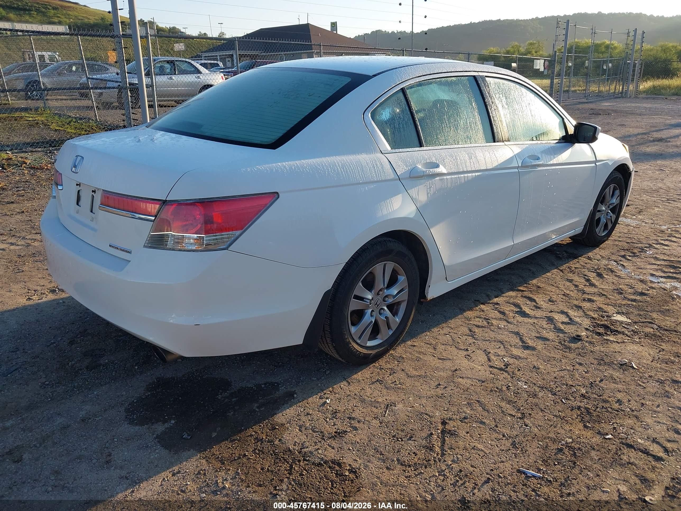 2012 Honda Accord 2.4 Se Белый vin: 1HGCP2F62CA171199