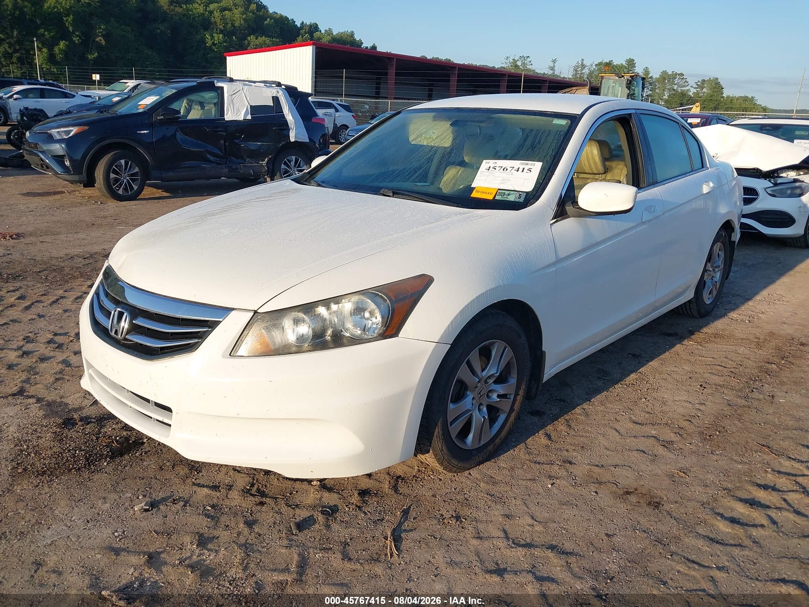 2012 Honda Accord 2.4 Se Белый vin: 1HGCP2F62CA171199
