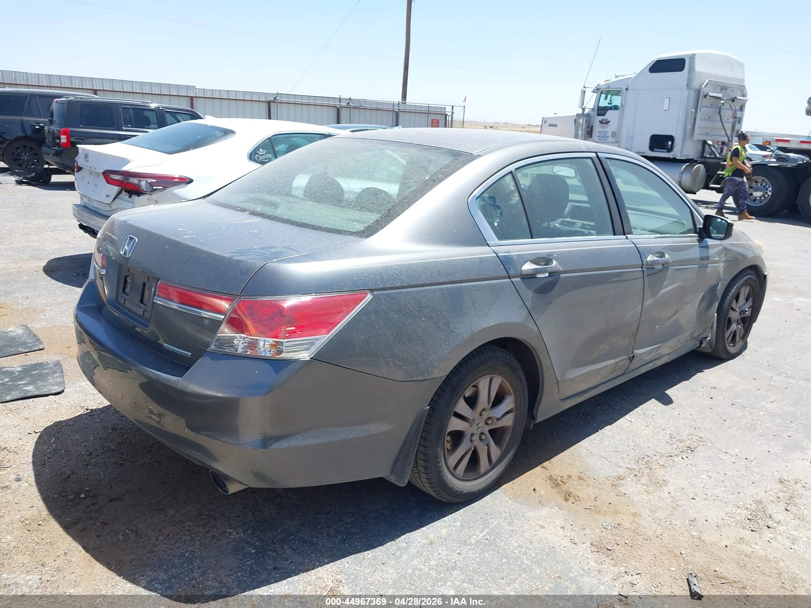 2012 Honda Accord 2.4 Se Gray vin: 1HGCP2F62CA178234