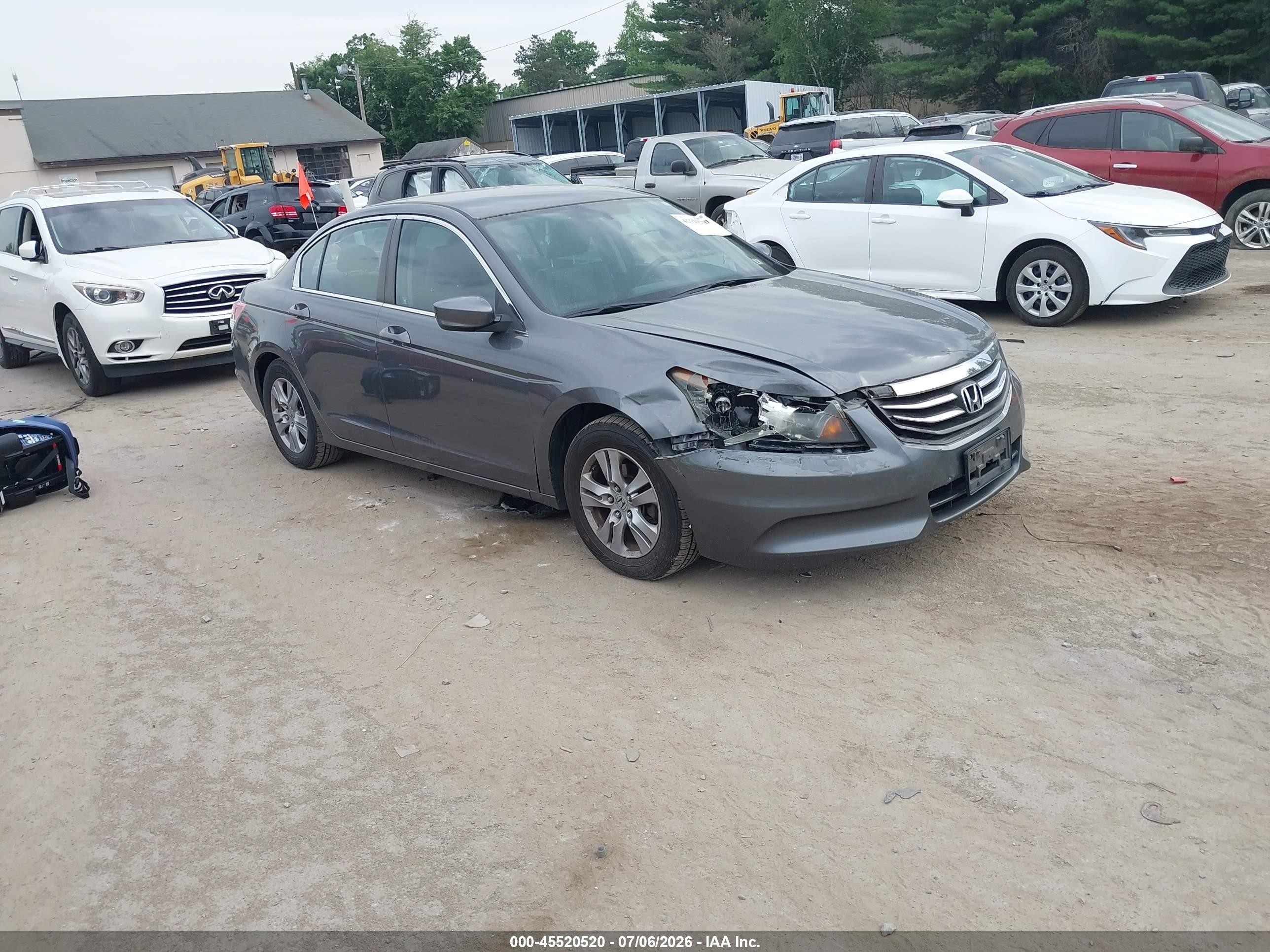 2012 Honda Accord 2.4 Se Серый vin: 1HGCP2F62CA198676