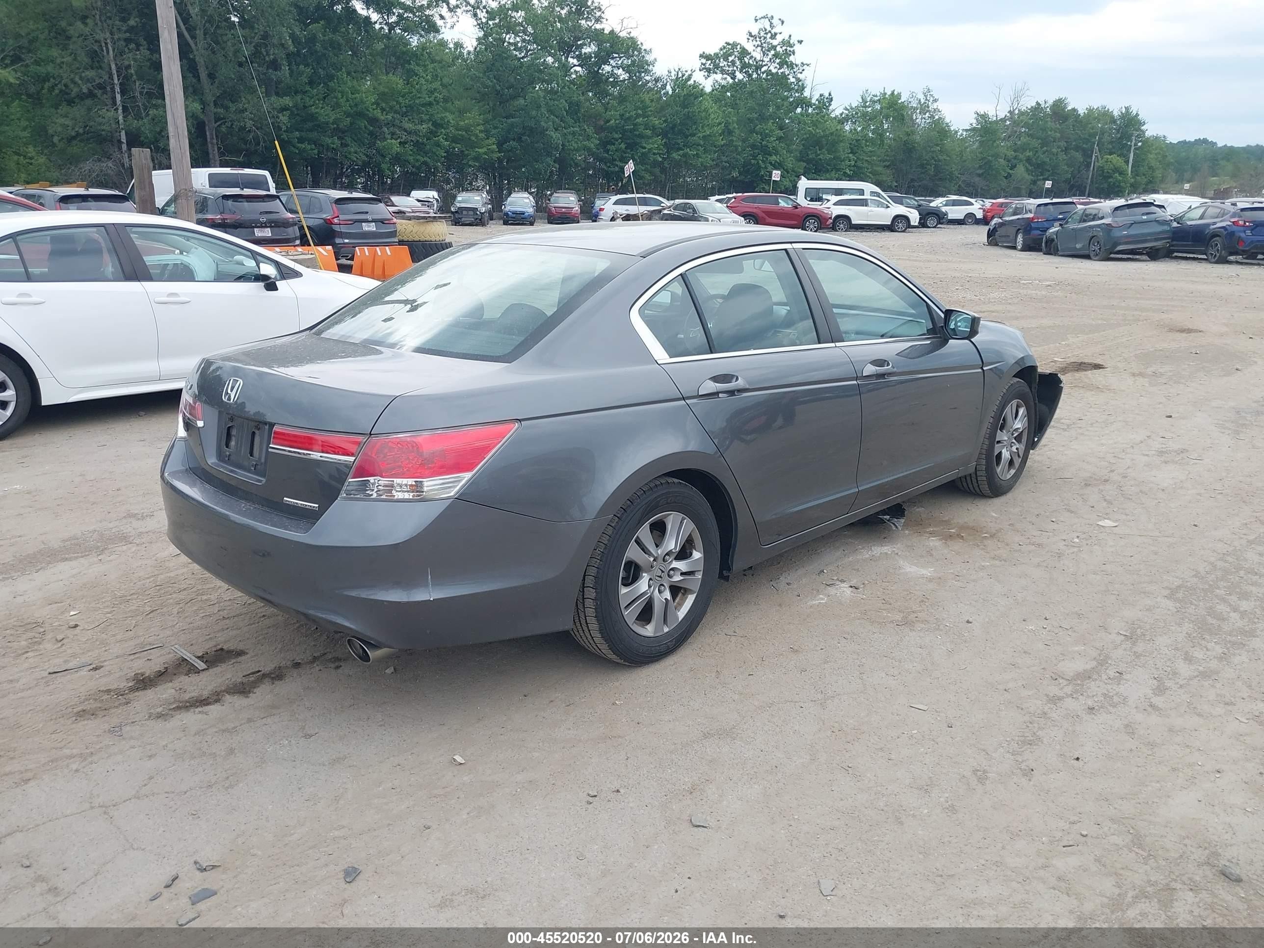 2012 Honda Accord 2.4 Se Серый vin: 1HGCP2F62CA198676