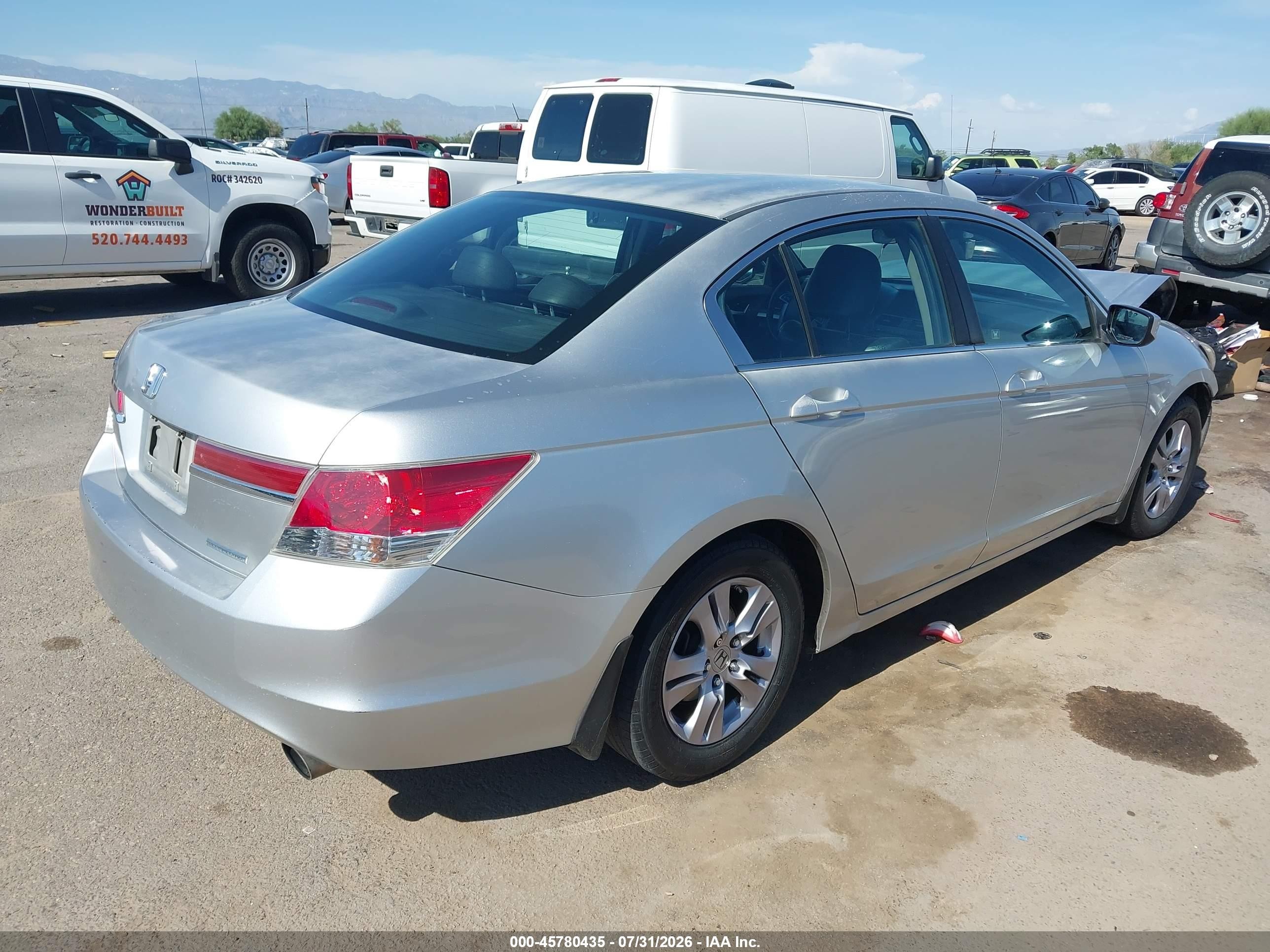 2012 Honda Accord 2.4 Se Silver vin: 1HGCP2F62CA223897