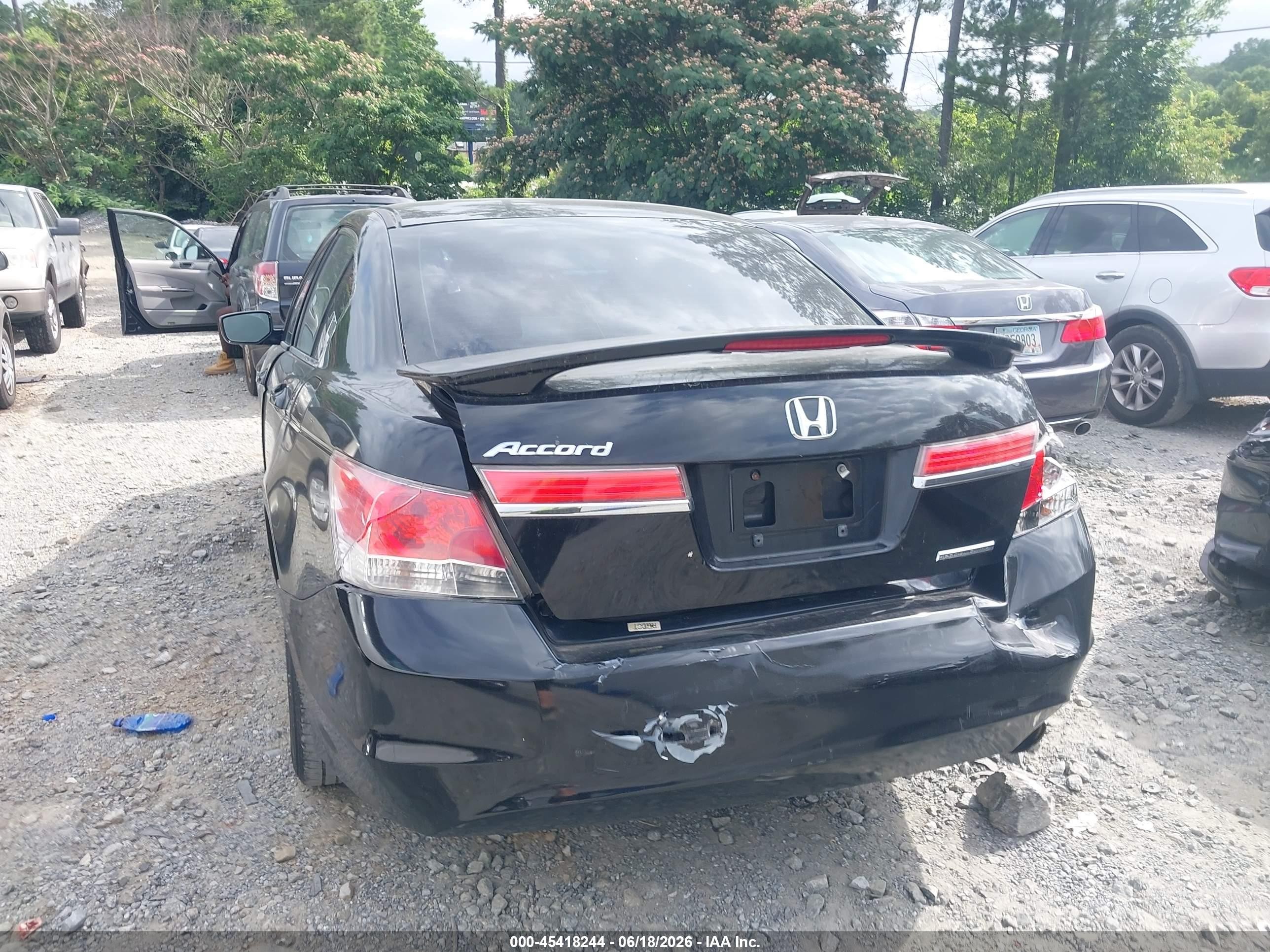 2012 Honda Accord 2.4 Se Black vin: 1HGCP2F62CA233569