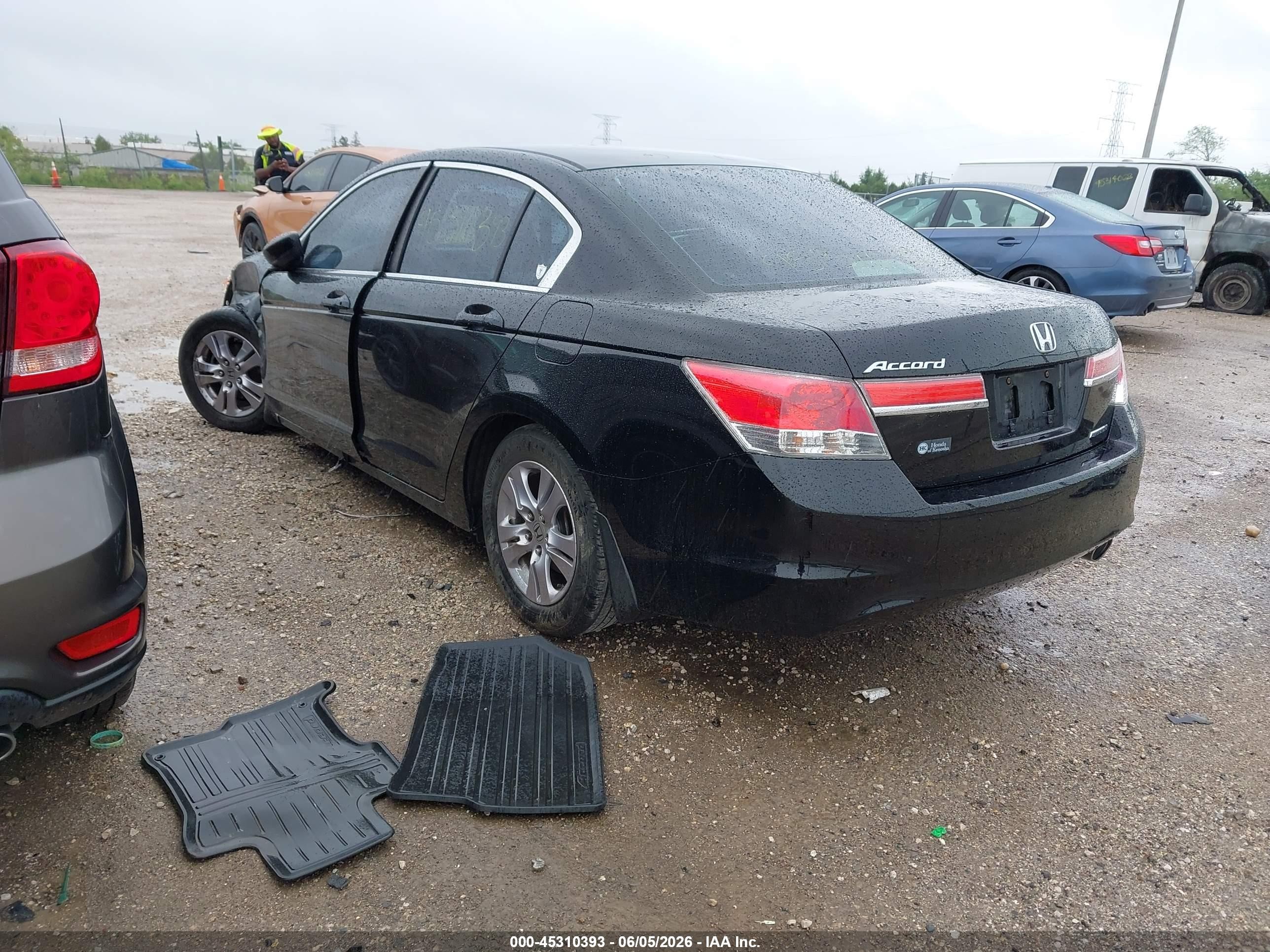 2012 Honda Accord 2.4 Se Black vin: 1HGCP2F62CA244507