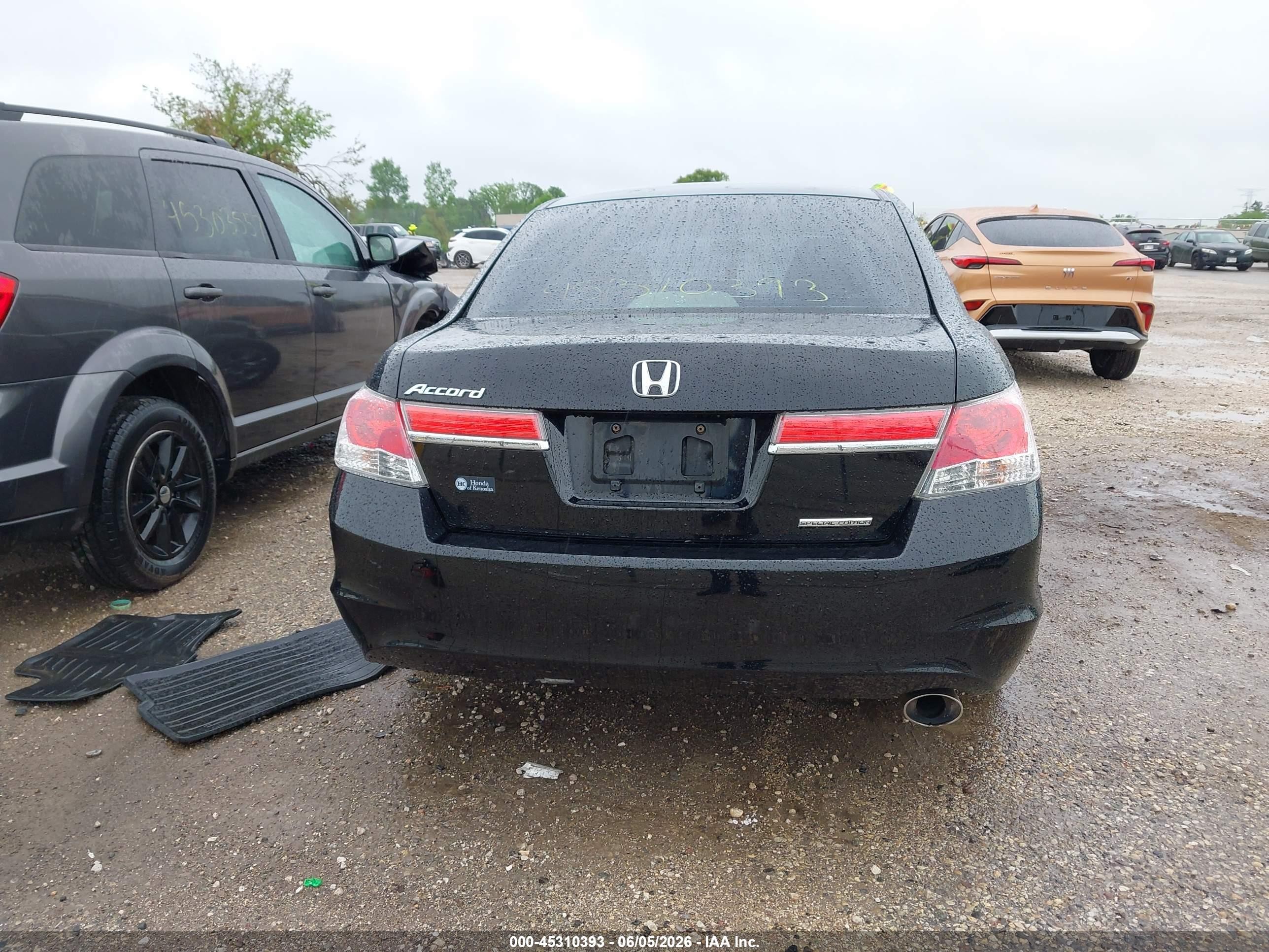 2012 Honda Accord 2.4 Se Black vin: 1HGCP2F62CA244507
