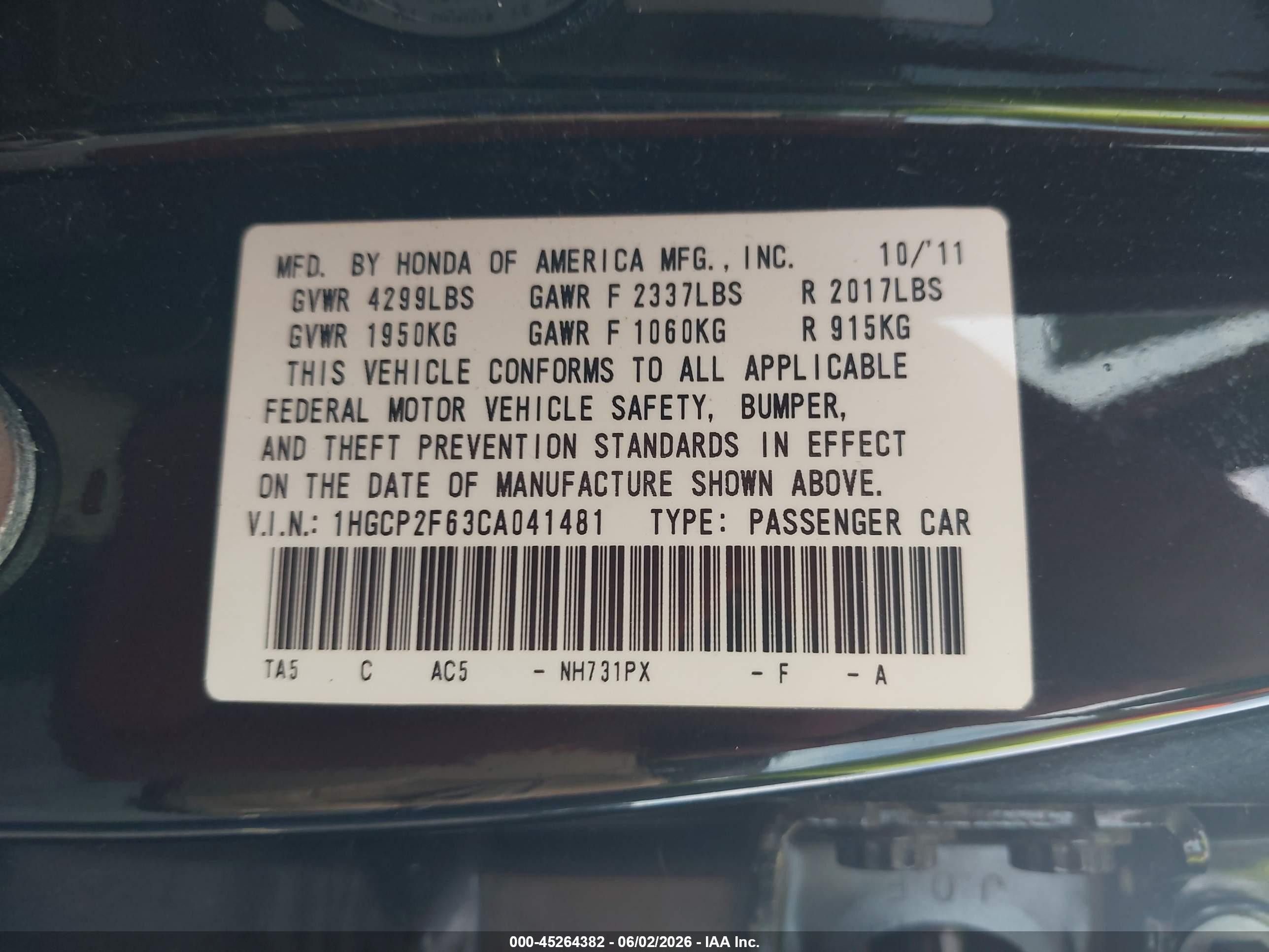 2012 Honda Accord 2.4 Se Черный vin: 1HGCP2F63CA041481