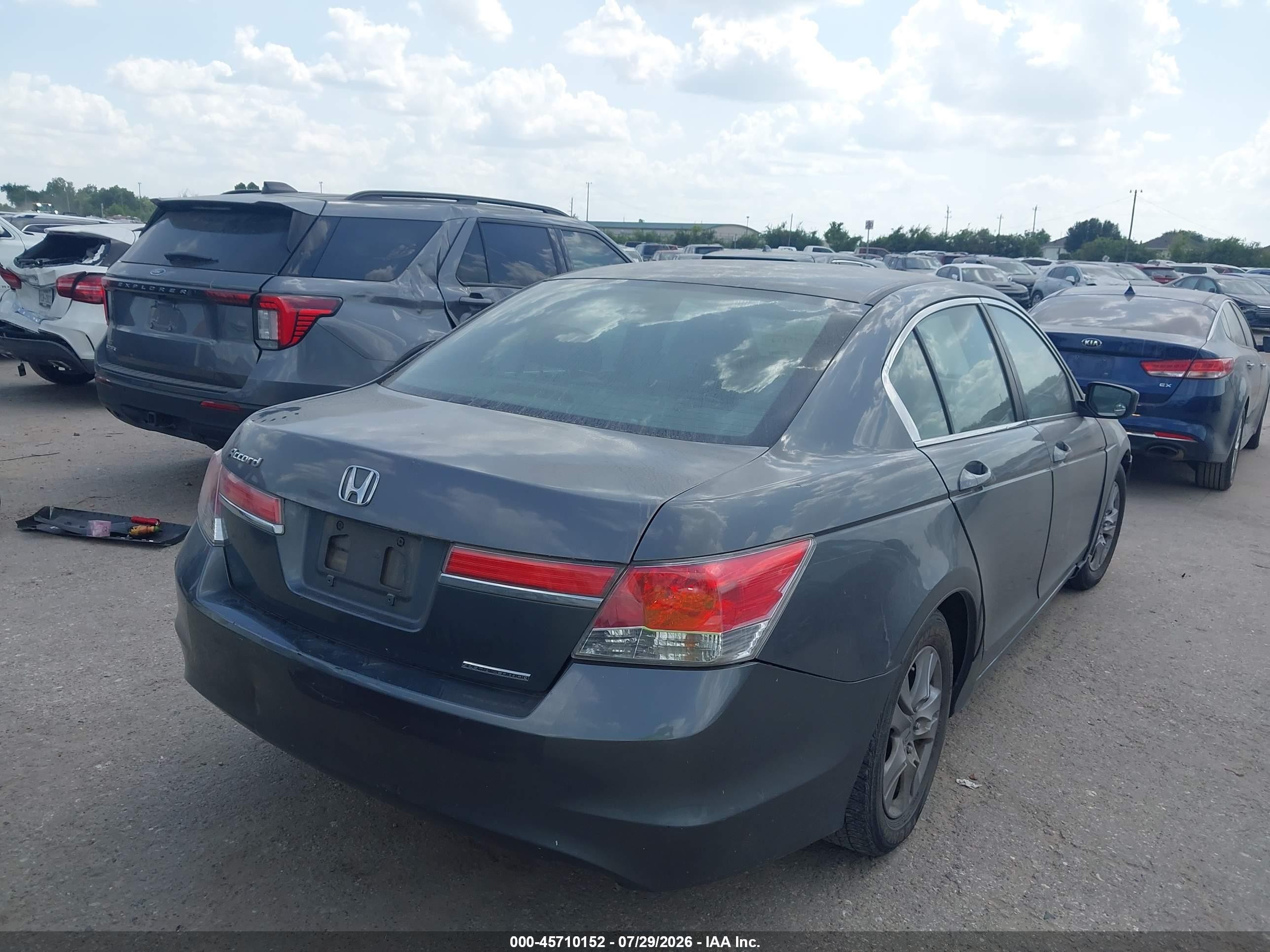2012 Honda Accord 2.4 Se Gray vin: 1HGCP2F63CA058653