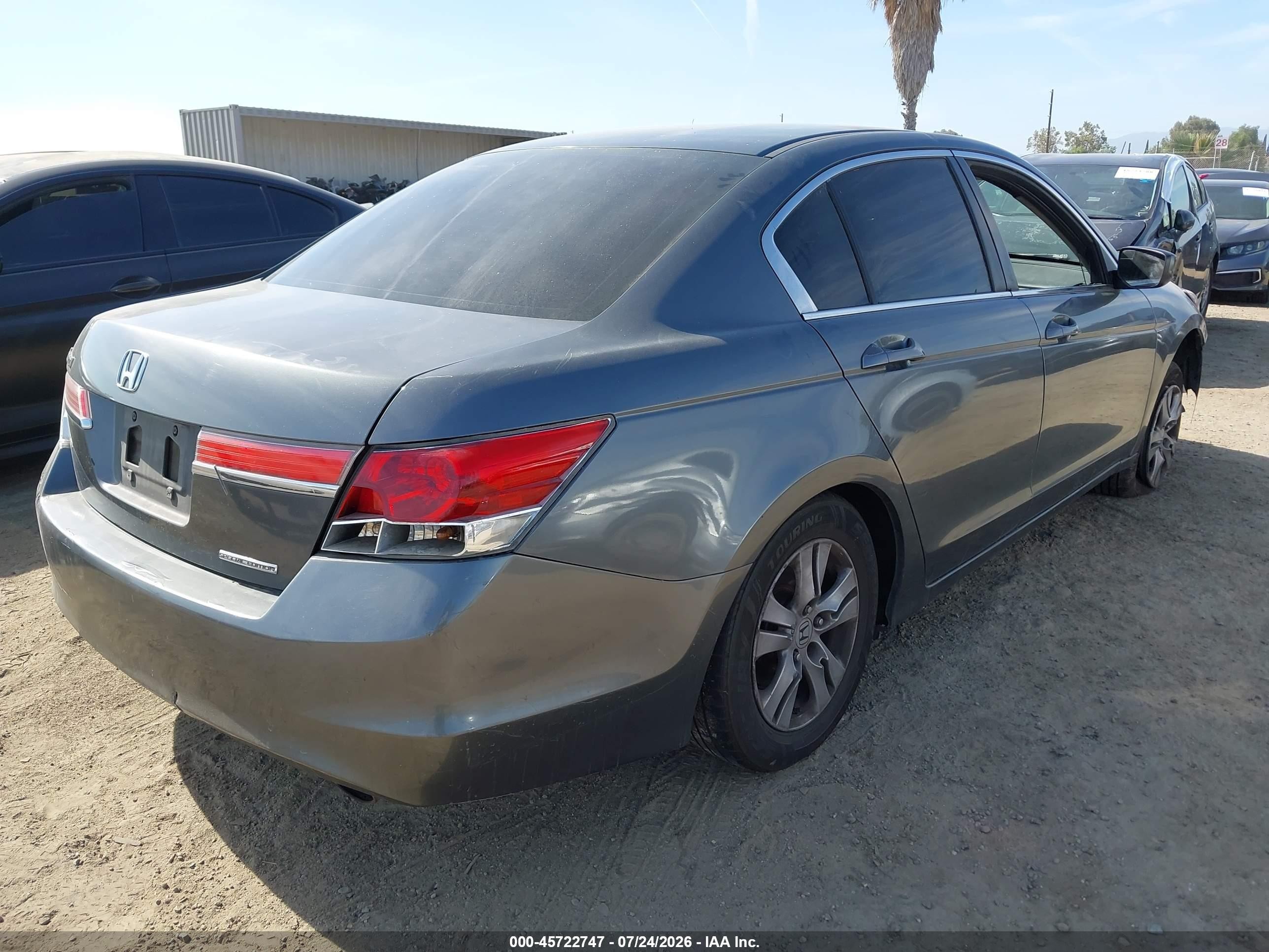 2012 Honda Accord 2.4 Se Gray vin: 1HGCP2F63CA091216
