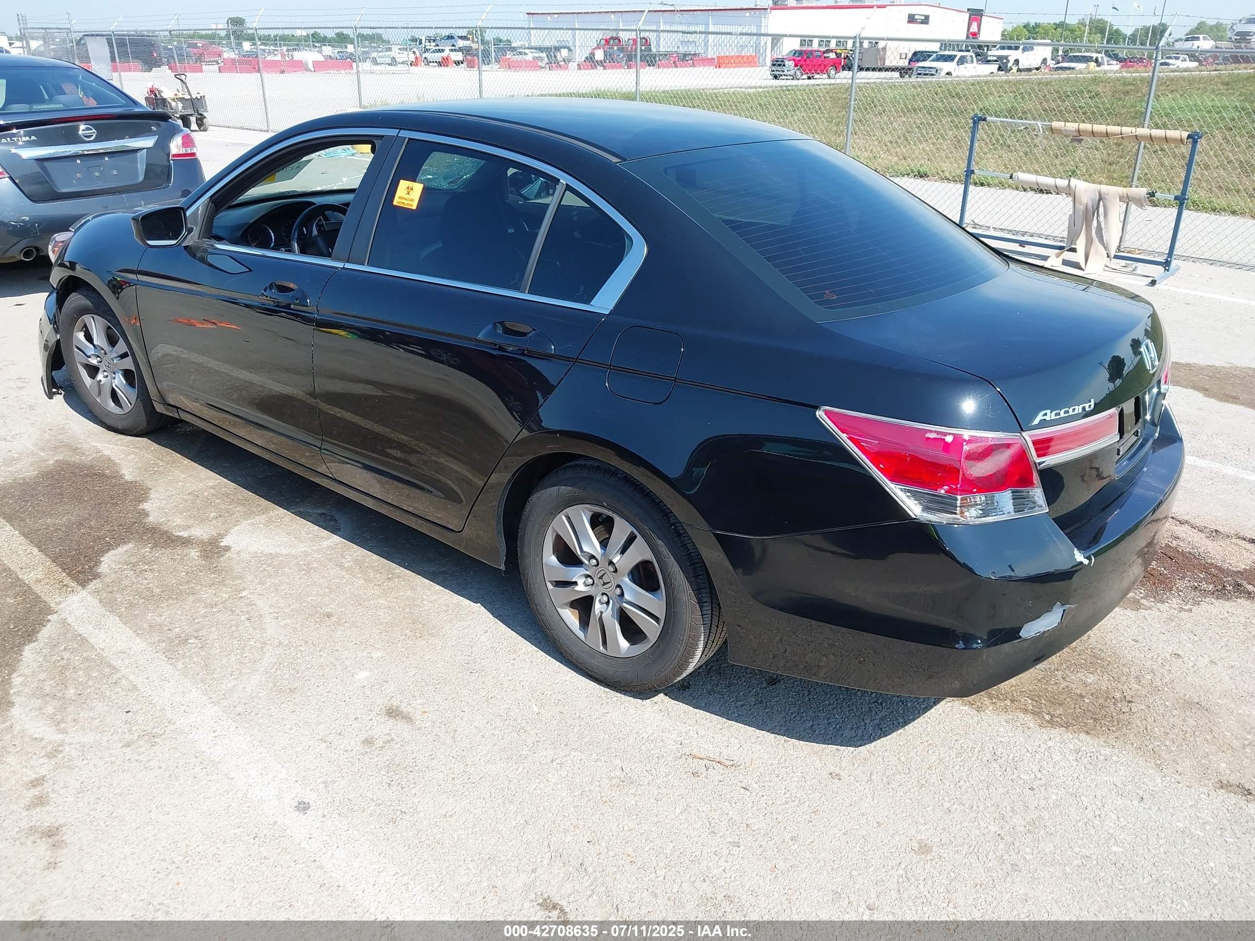 2012 Honda Accord 2.4 Se Black vin: 1HGCP2F63CA125056