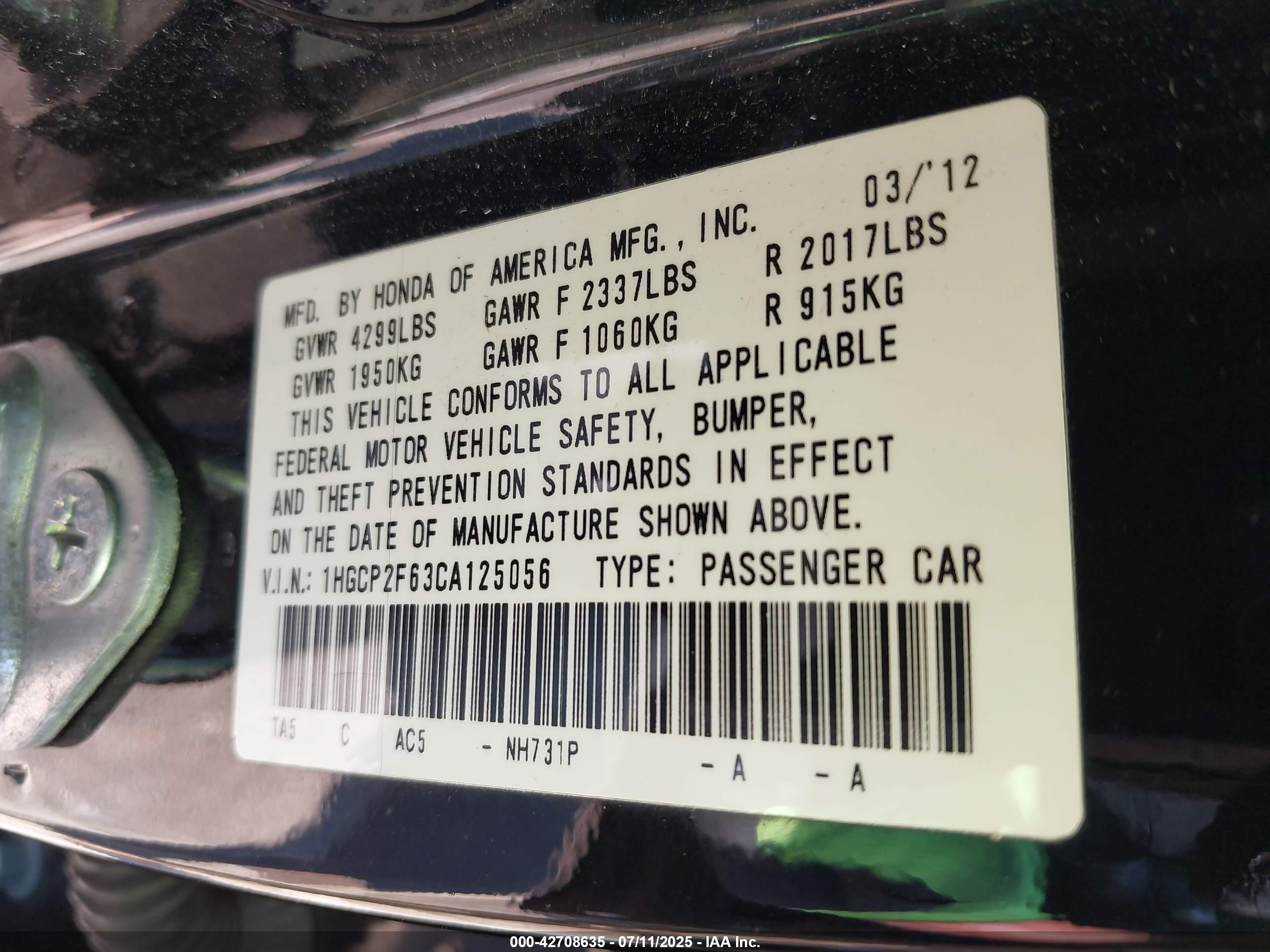 2012 Honda Accord 2.4 Se Black vin: 1HGCP2F63CA125056