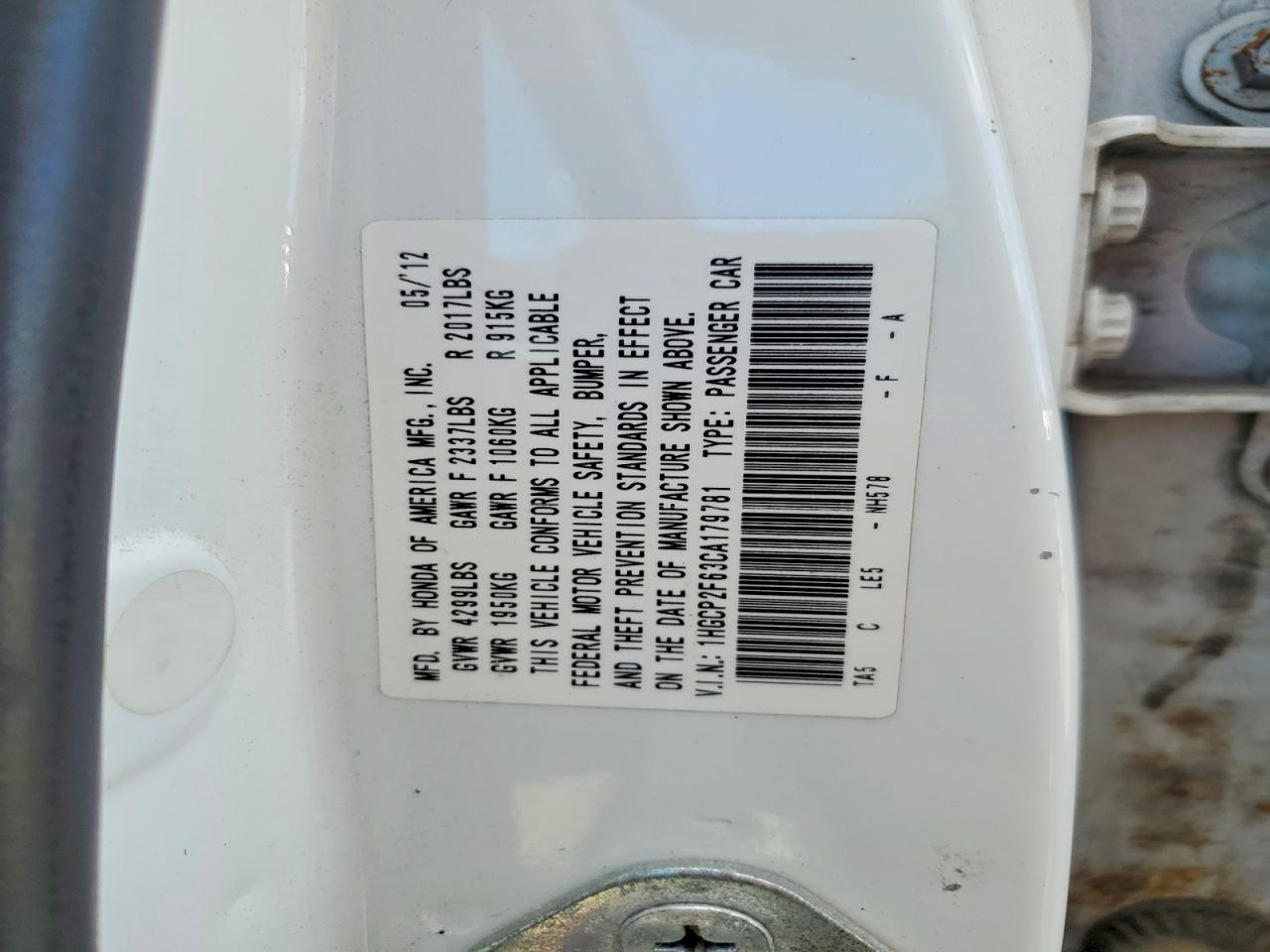 2012 Honda Accord Se White vin: 1HGCP2F63CA179781
