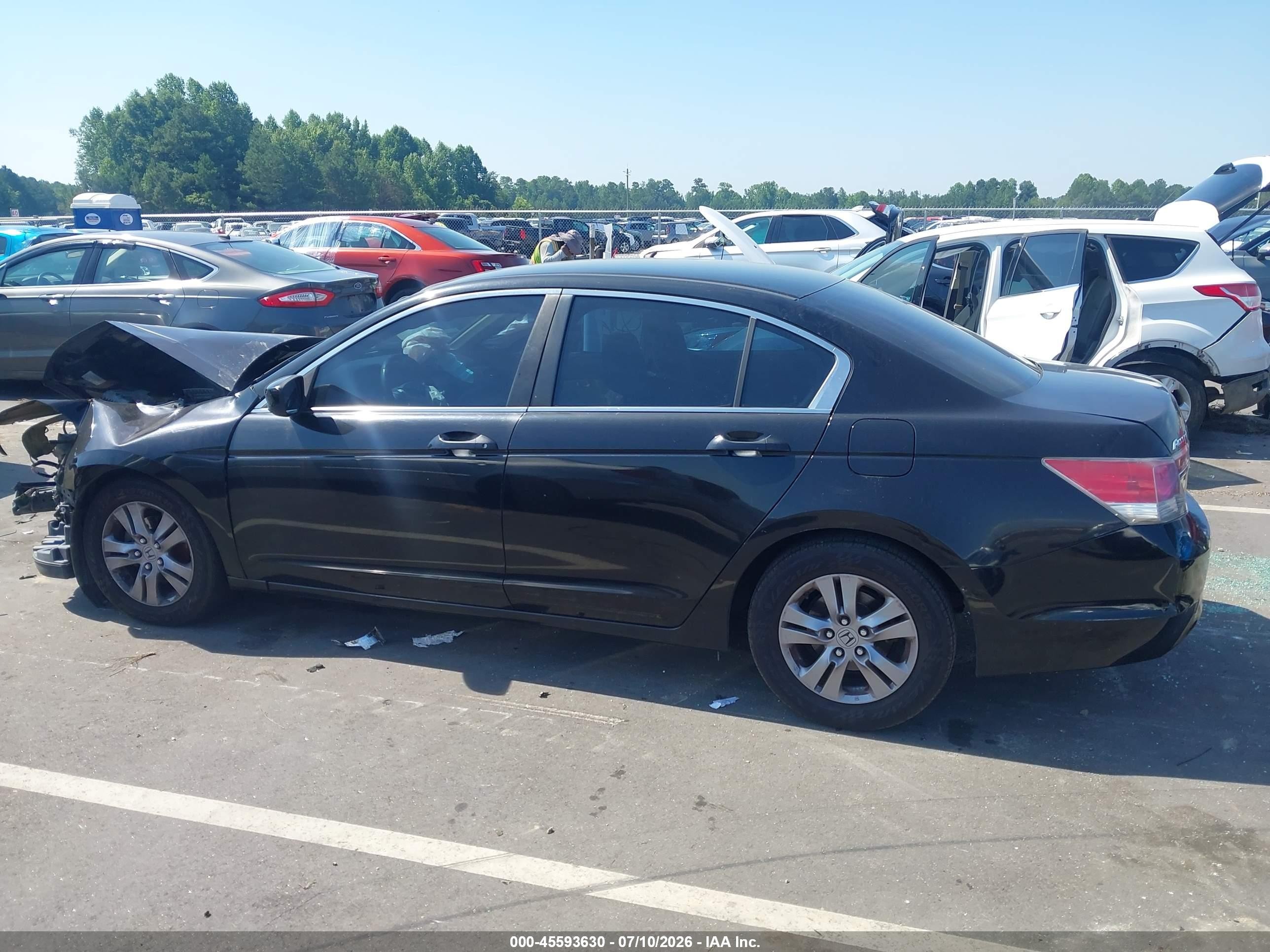 2012 Honda Accord 2.4 Se Black vin: 1HGCP2F63CA225190