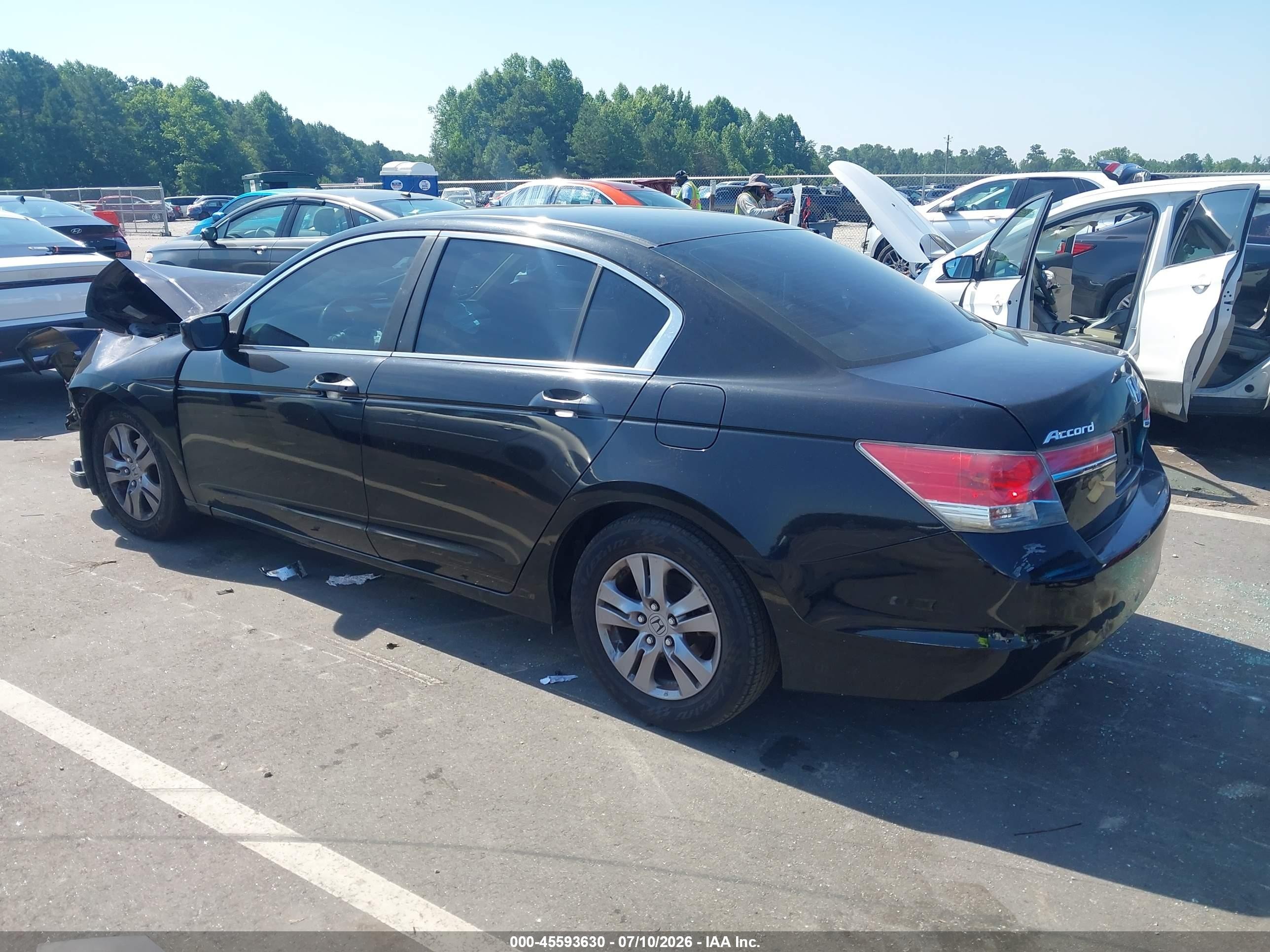 2012 Honda Accord 2.4 Se Black vin: 1HGCP2F63CA225190