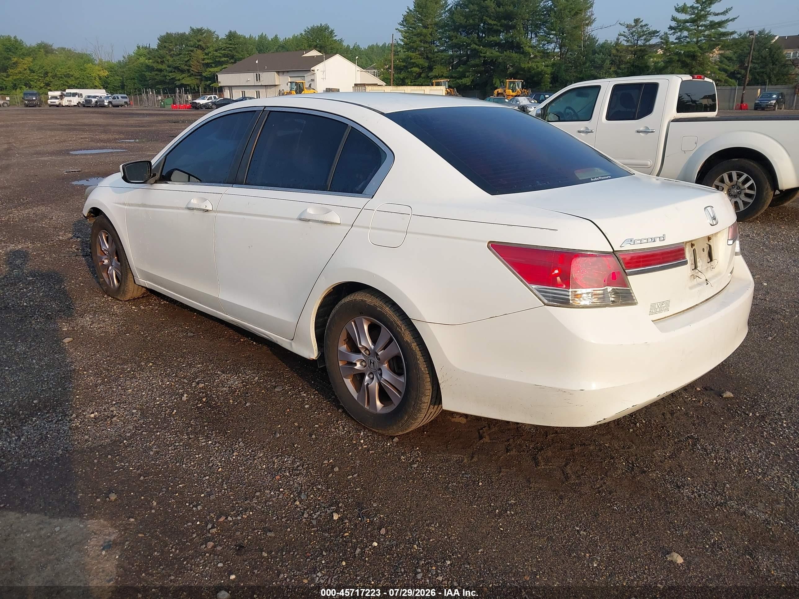 2012 Honda Accord 2.4 Se White vin: 1HGCP2F63CA227294