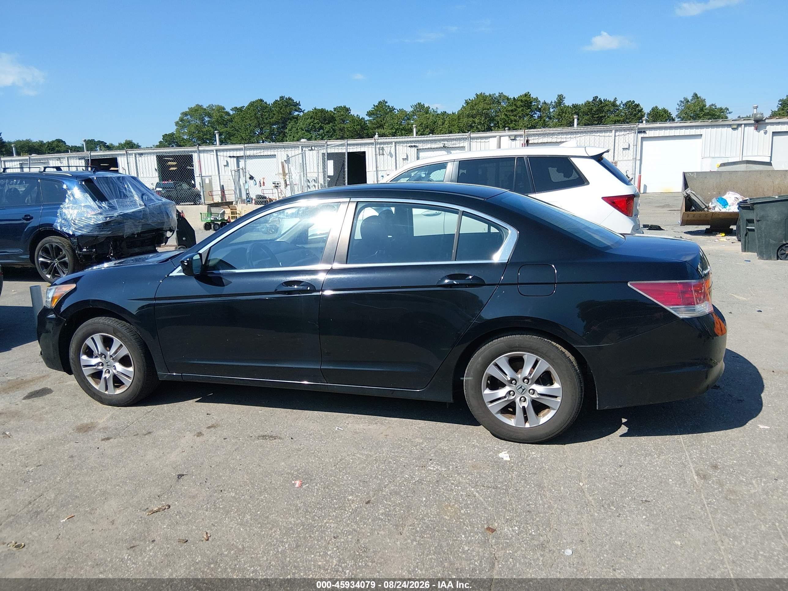 2012 Honda Accord 2.4 Se Black vin: 1HGCP2F63CA233502