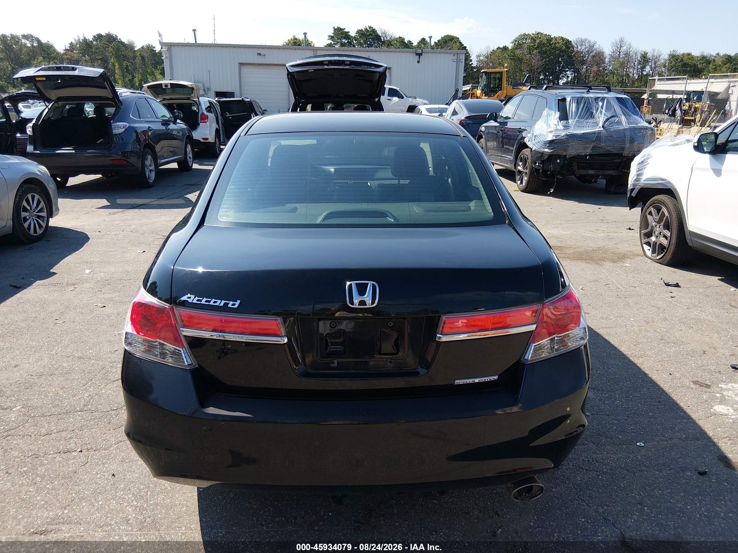 2012 Honda Accord 2.4 Se Black vin: 1HGCP2F63CA233502