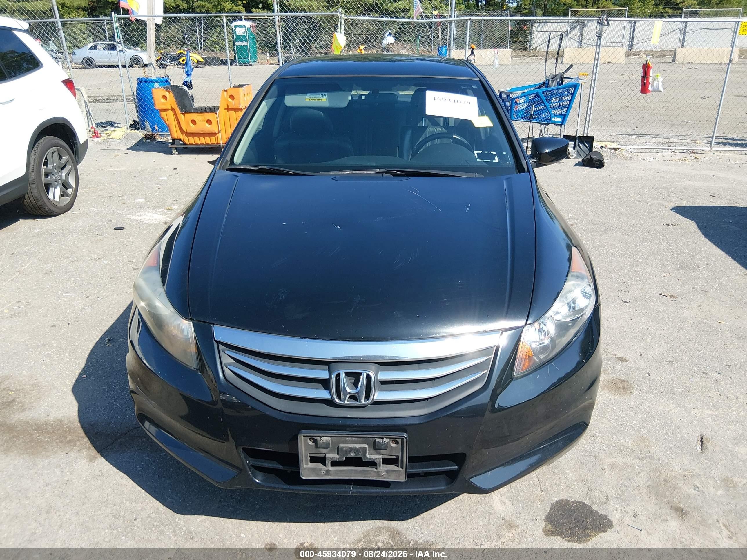 2012 Honda Accord 2.4 Se Black vin: 1HGCP2F63CA233502