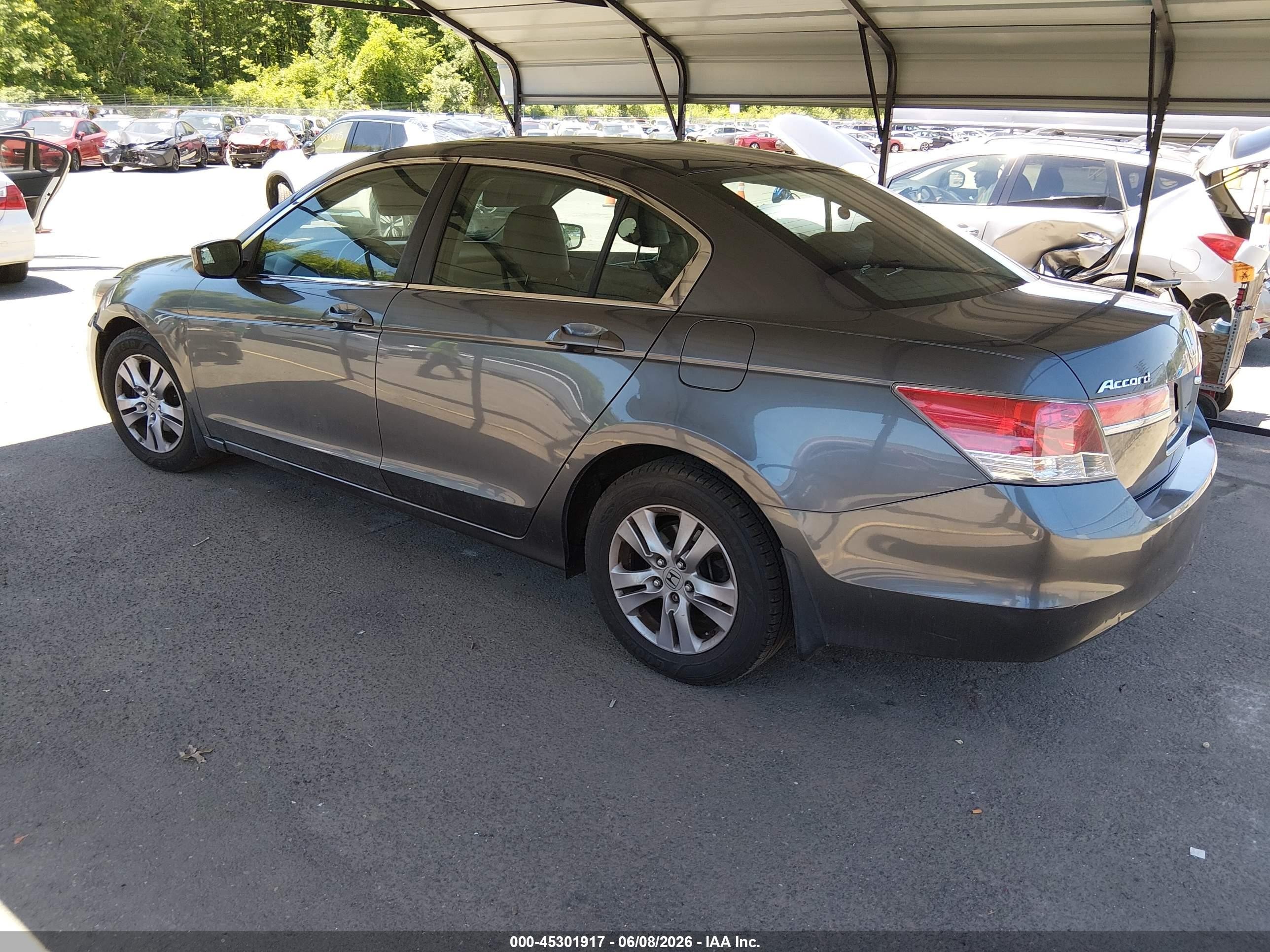 2012 Honda Accord 2.4 Se Gray vin: 1HGCP2F63CA235072