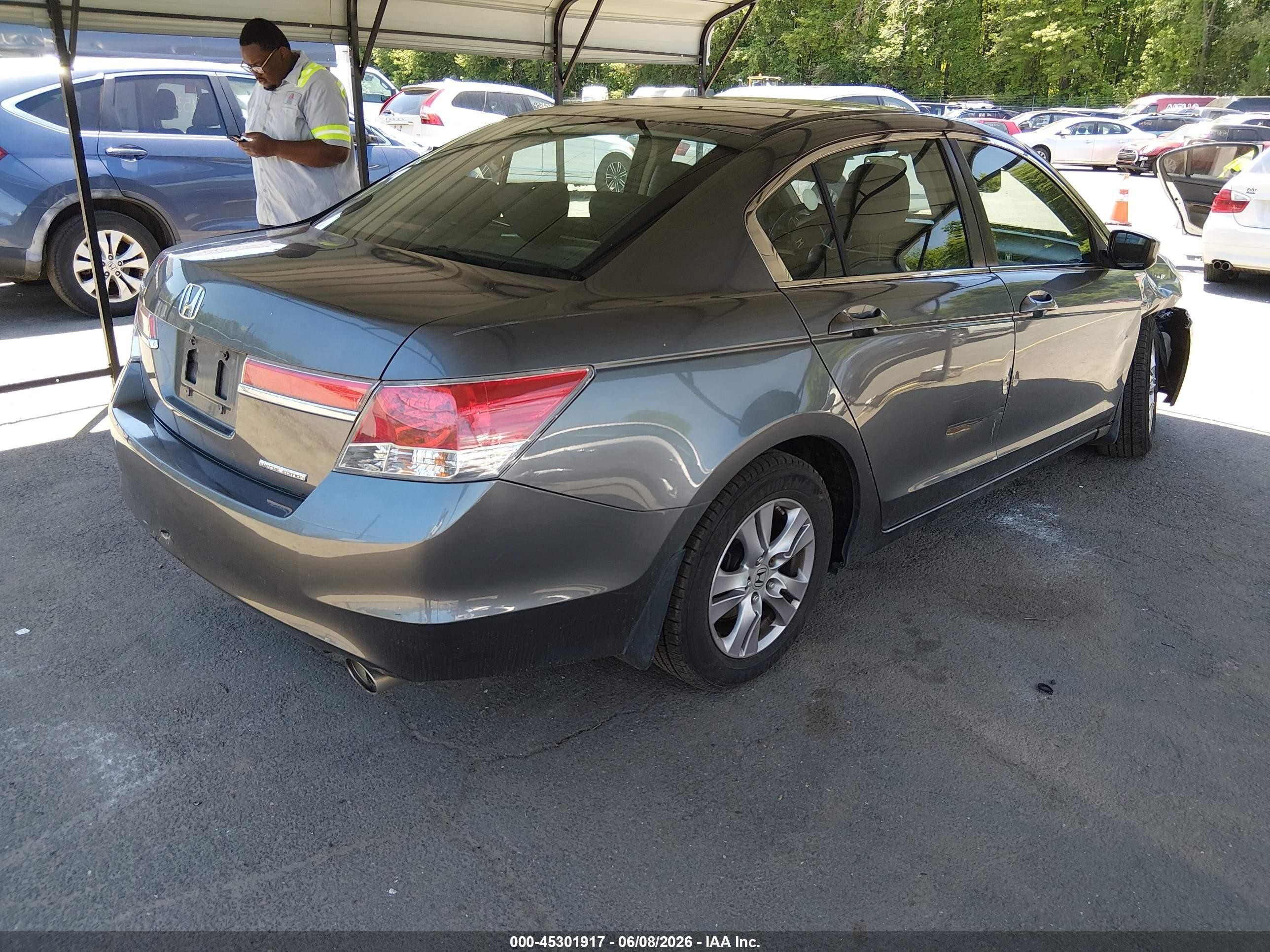 2012 Honda Accord 2.4 Se Gray vin: 1HGCP2F63CA235072