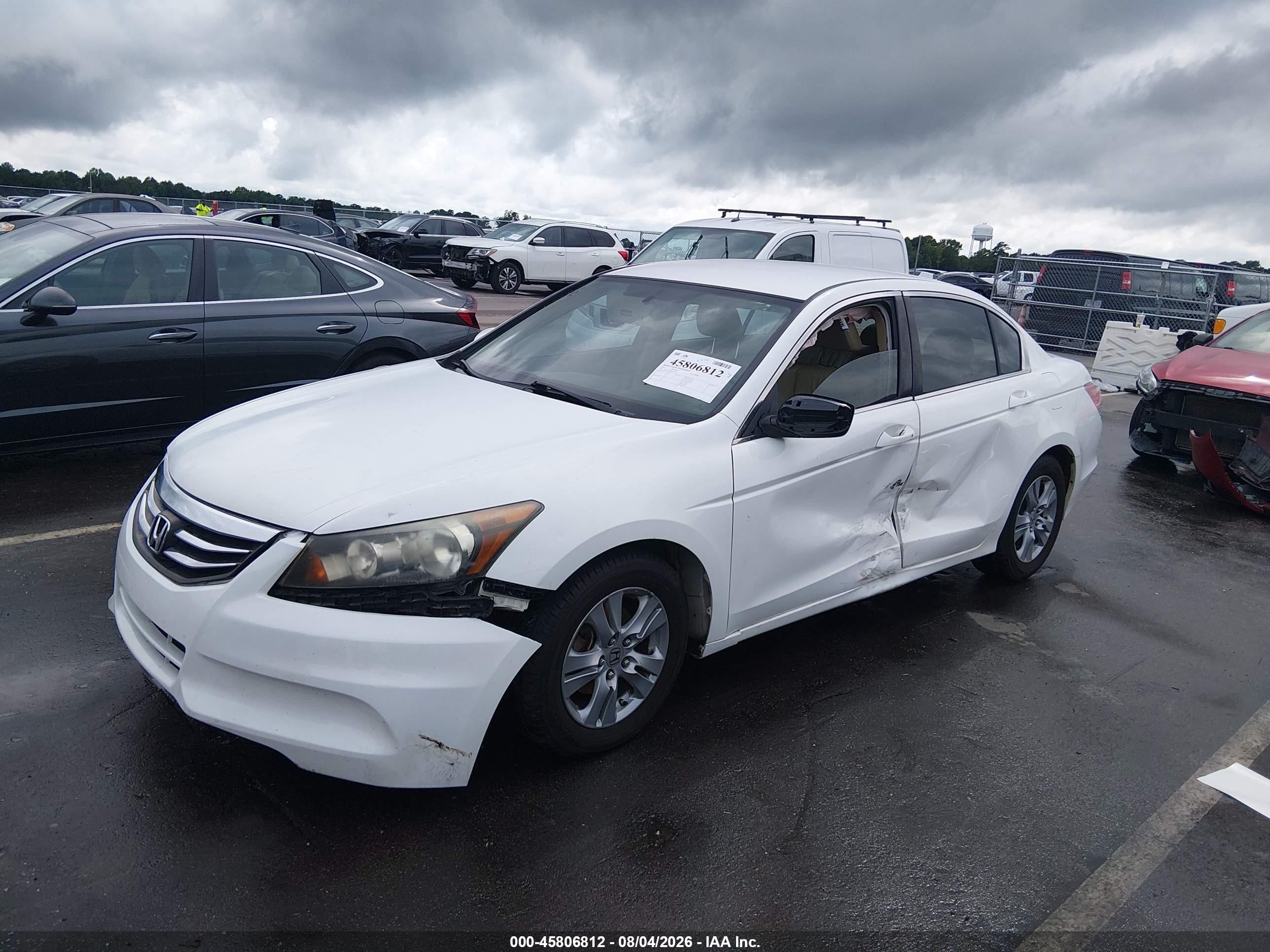 2011 Honda Accord 2.4 Se White vin: 1HGCP2F64BA072592