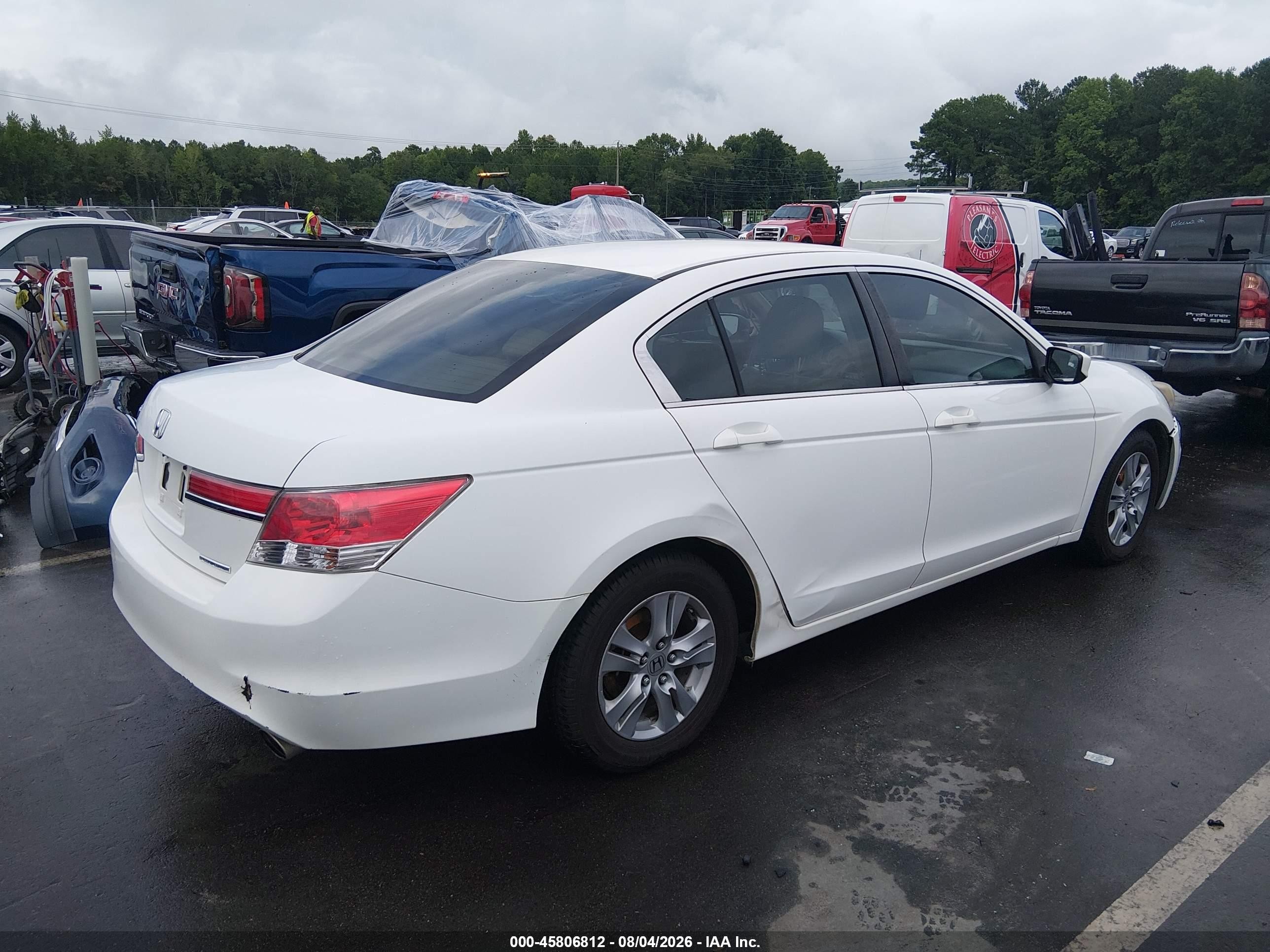 2011 Honda Accord 2.4 Se White vin: 1HGCP2F64BA072592