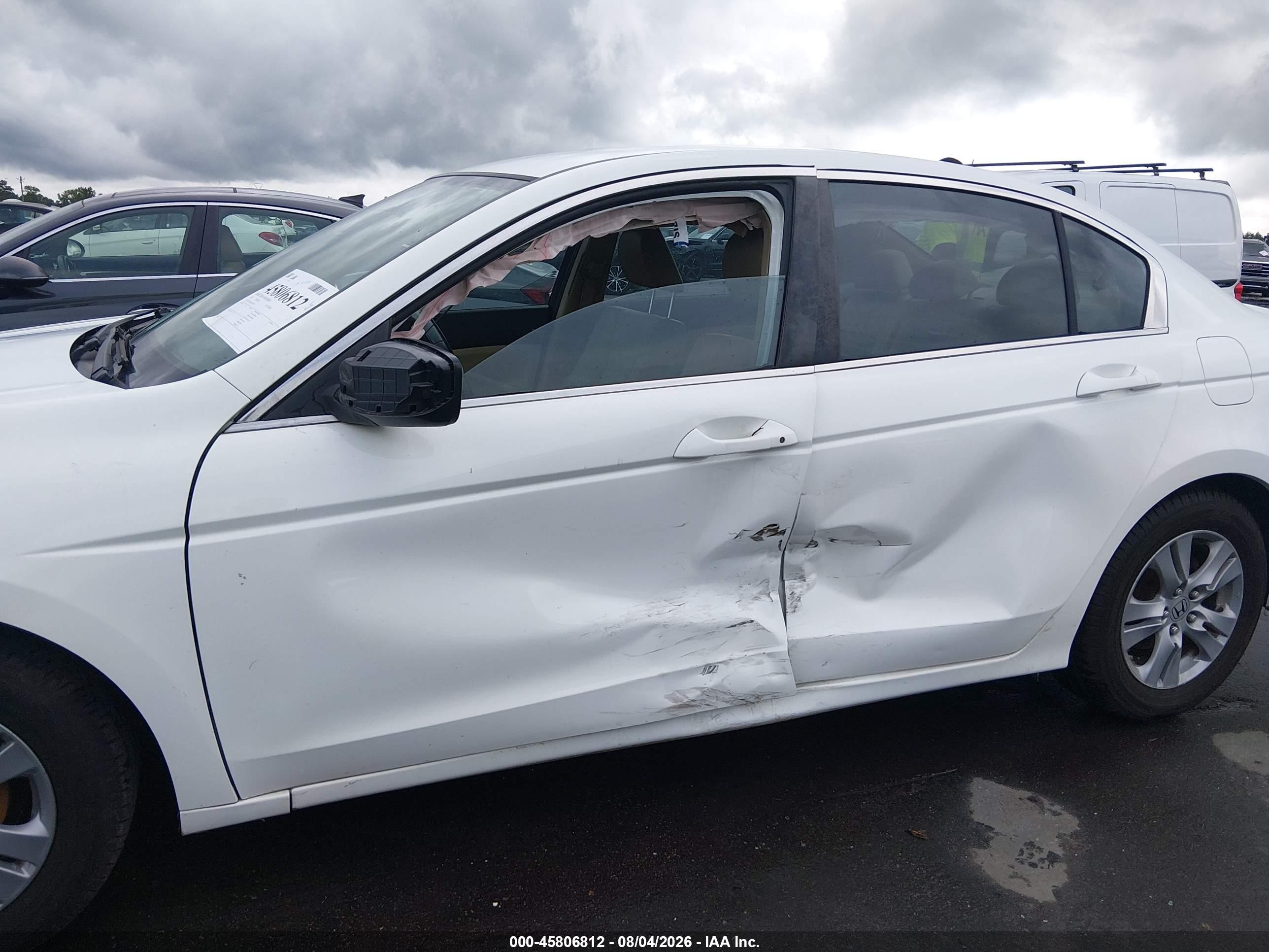 2011 Honda Accord 2.4 Se White vin: 1HGCP2F64BA072592