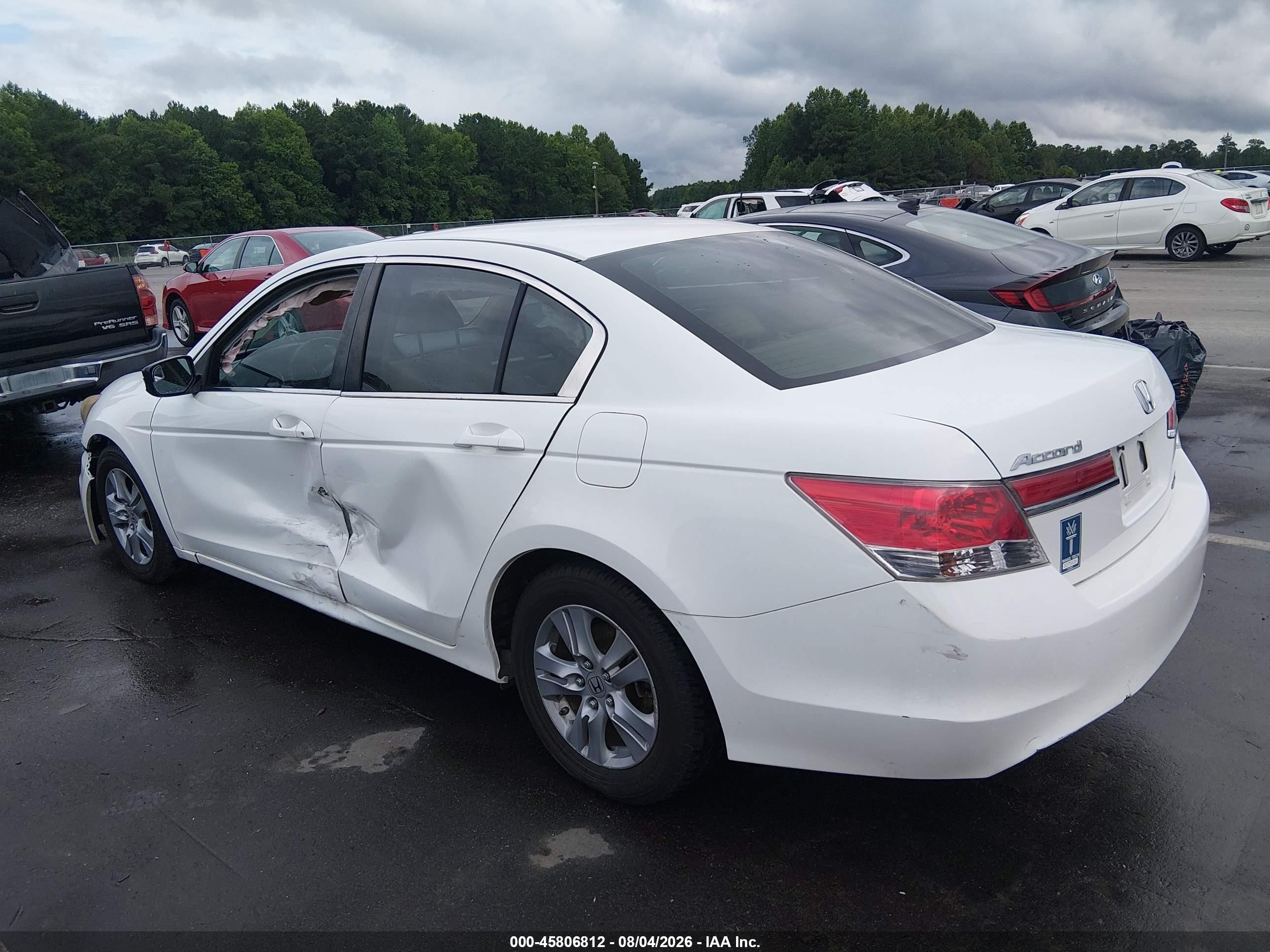 2011 Honda Accord 2.4 Se White vin: 1HGCP2F64BA072592