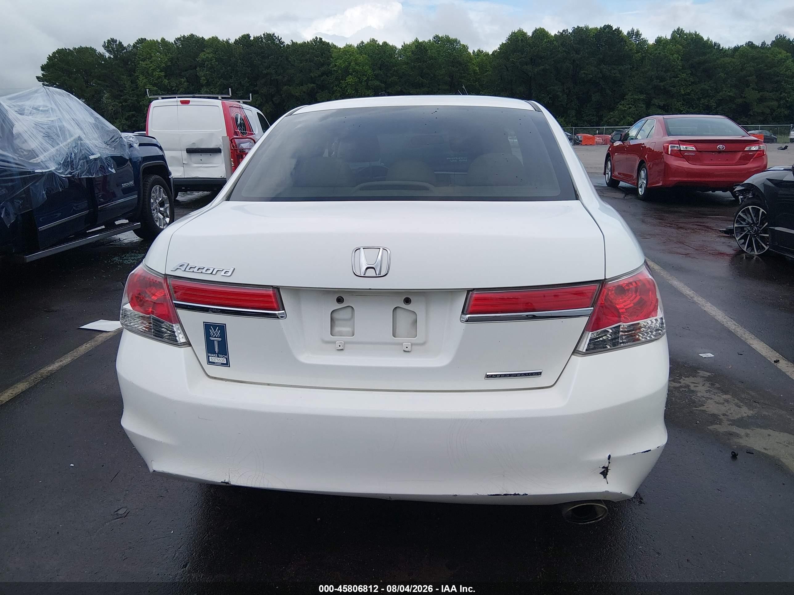 2011 Honda Accord 2.4 Se White vin: 1HGCP2F64BA072592