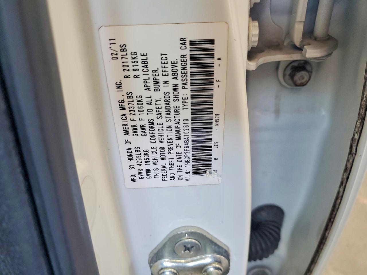 2011 Honda Accord Se White vin: 1HGCP2F64BA102819
