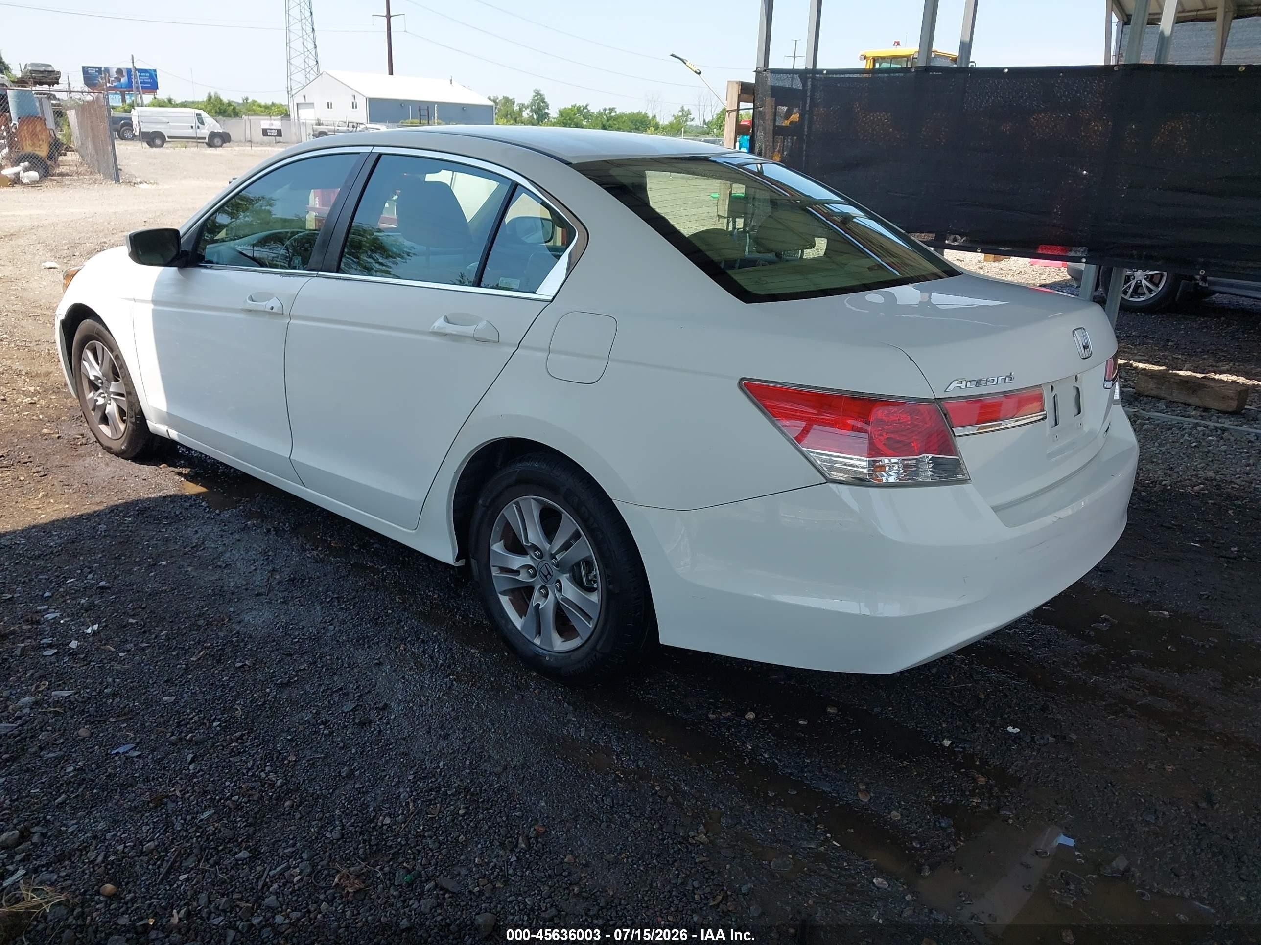 2012 Honda Accord 2.4 Se Белый vin: 1HGCP2F64CA055454