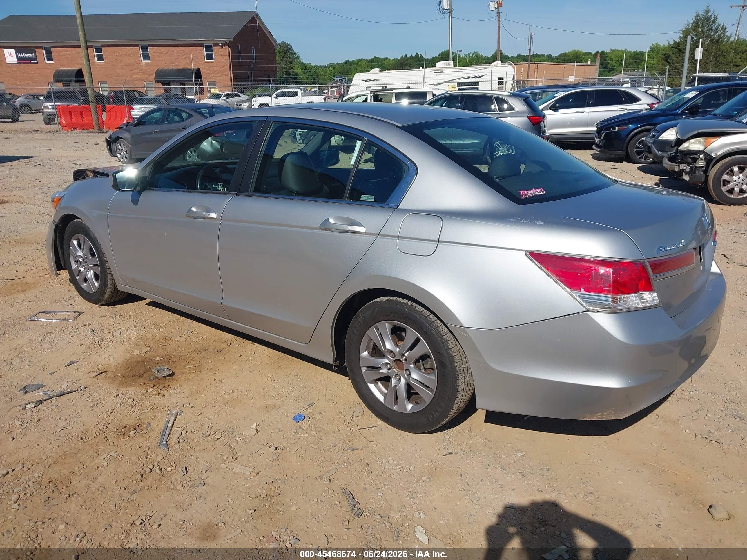 2012 Honda Accord 2.4 Se Silver vin: 1HGCP2F64CA122649