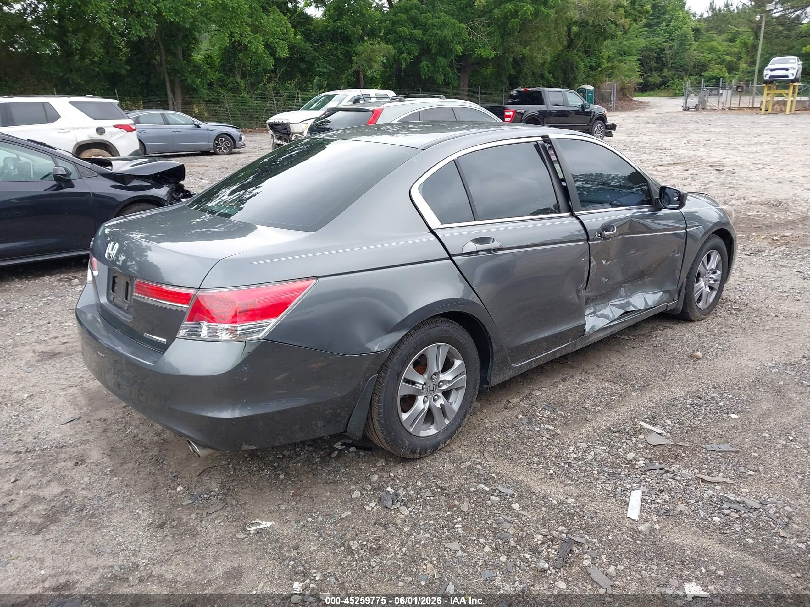 2012 Honda Accord 2.4 Se Gray vin: 1HGCP2F64CA160396