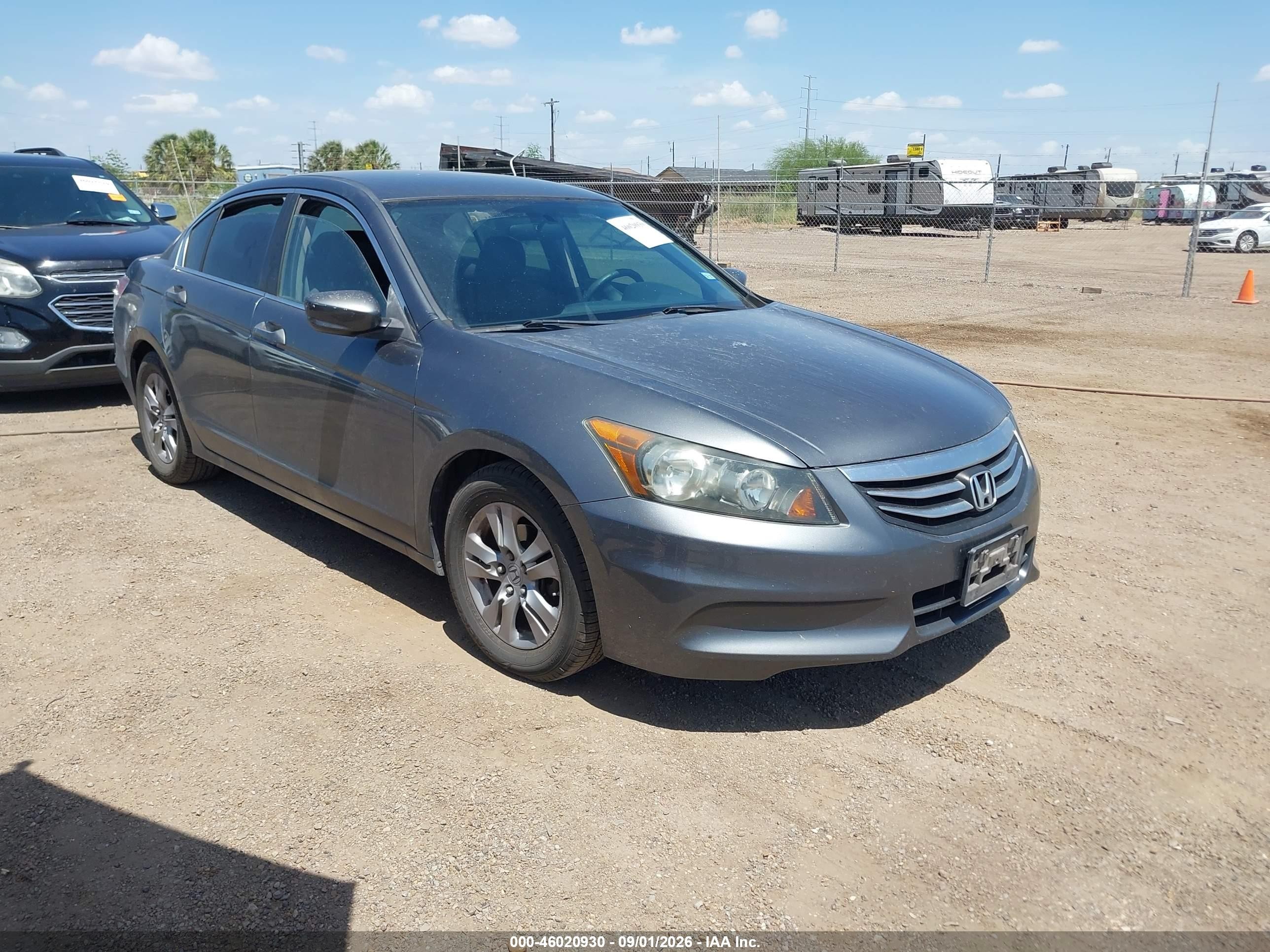 2012 Honda Accord 2.4 Se Gray vin: 1HGCP2F64CA195634